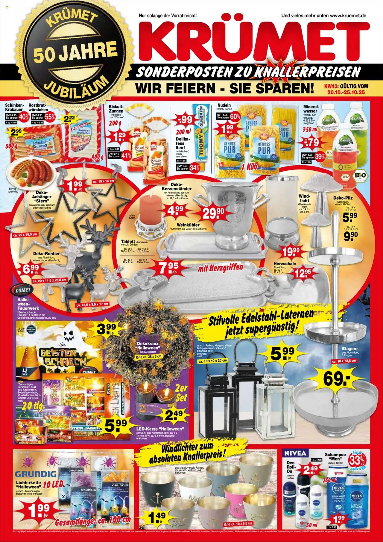 KRÜMET Prospekt – gültig ab 20.10.2025 | Seite: 1 | Produkte: Batterien, Zitrone, Schinken, Nudeln