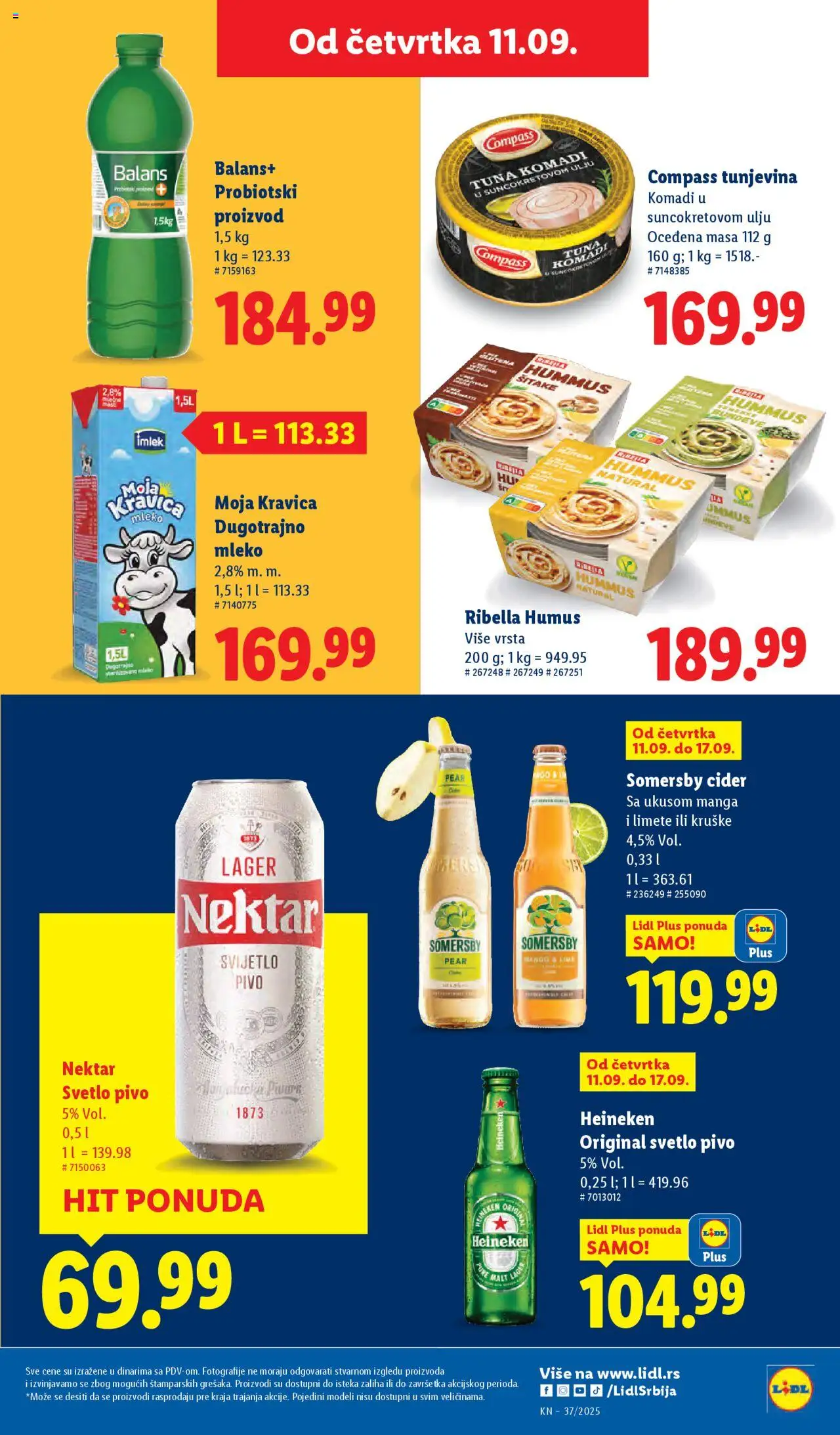 Lidl katalog - važi od 11.09.2025 | Strana: 11 | Proizvode: Mango, Hummus, Mleko, Pivo