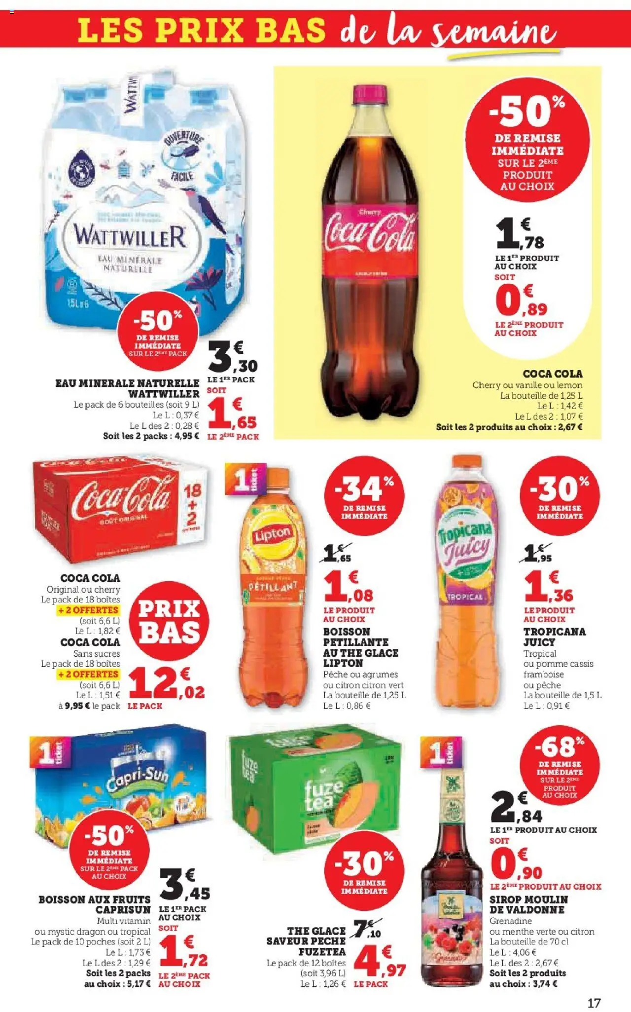  | Page: 17 | Produits: Eau minérale, Pomme, Eau minérale naturelle, Coca cola