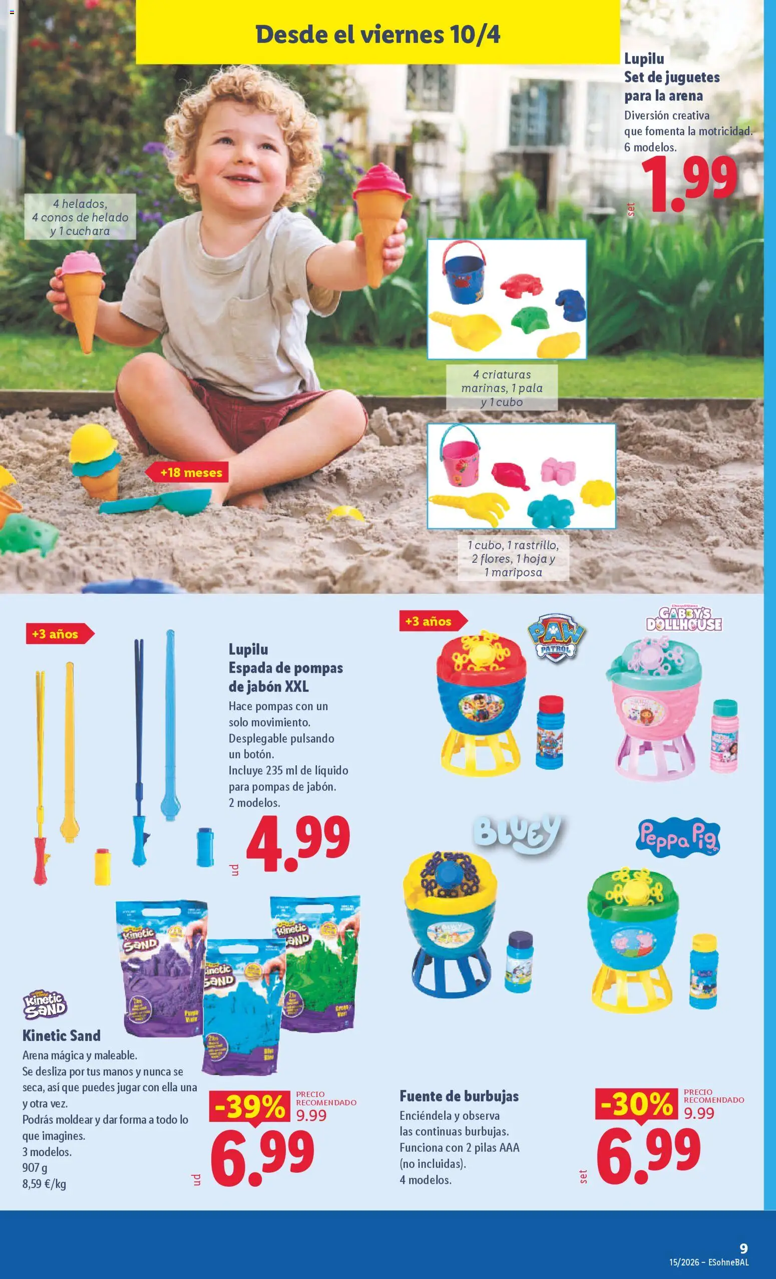 Lidl folleto de bazar │ válido desde el 06.04.2026 | Página: 19 | Productos: Jabón, Rastrillo, Helado, Juguetes
