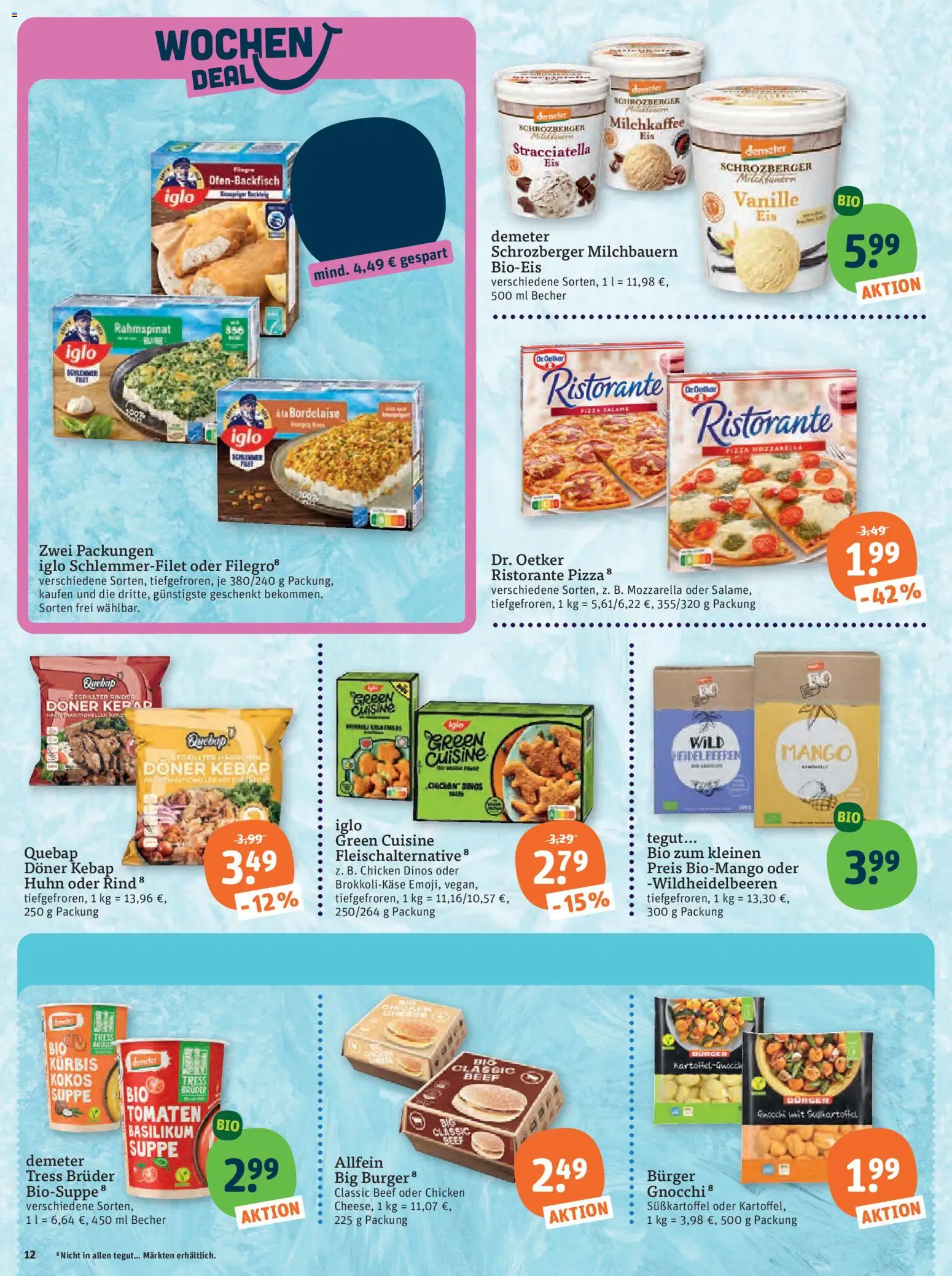 Tegut Prospekt – gültig ab 05.01.2026 | Seite: 14 | Produkte: Tomaten, Kürbis, Pizza, Iglo schlemmerfilet