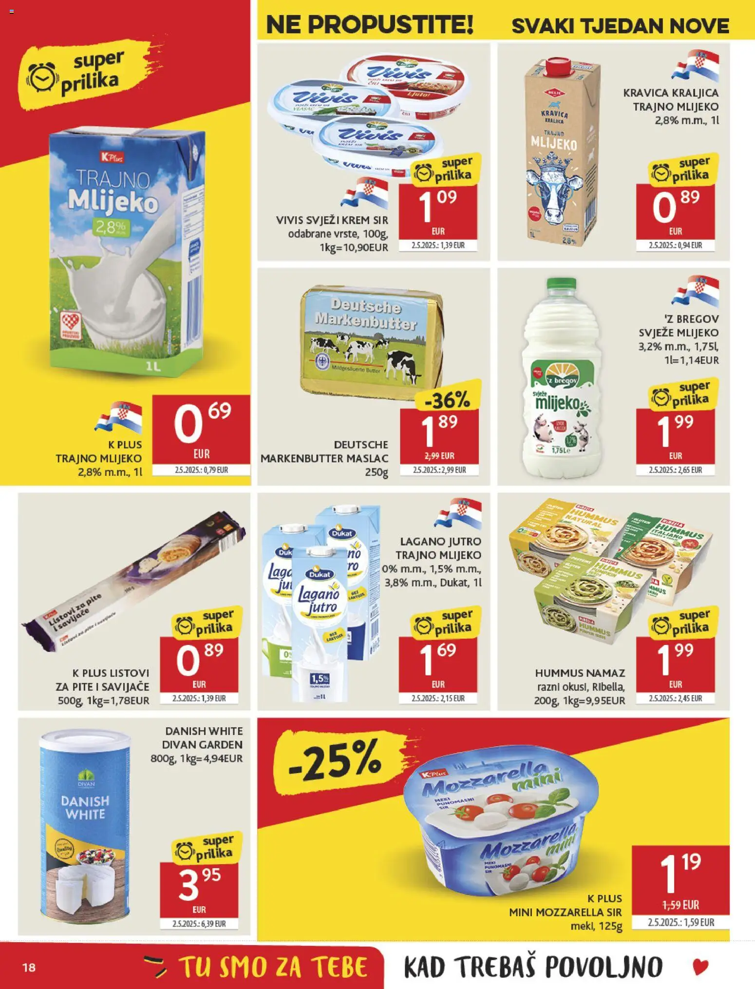 Konzum HR akciós ujság - amely érvényes a következő dátumtól: 05.11.2025 | Oldal: 18 | Termékek: Mozzarella