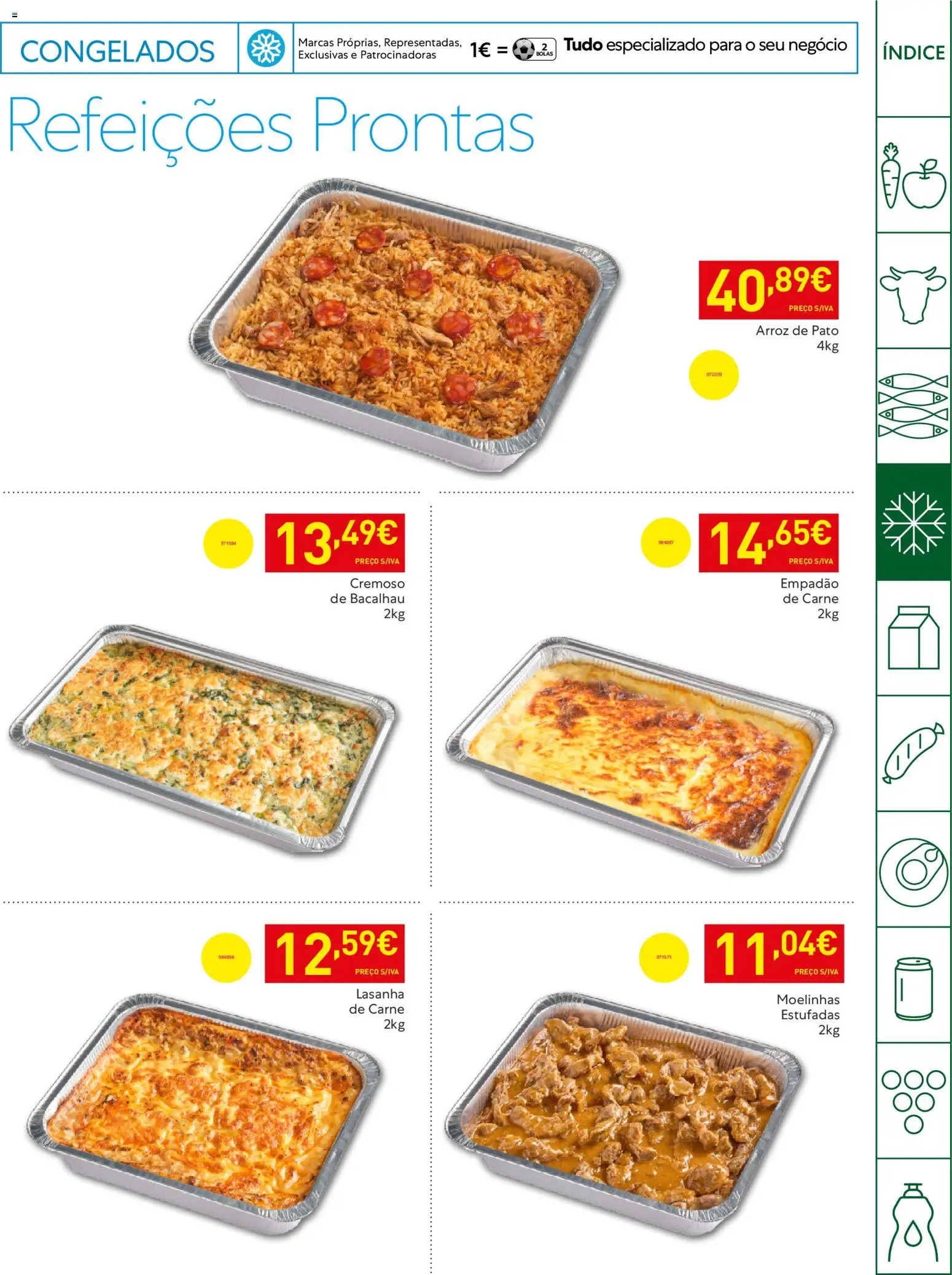 Recheio - Horeca Bons Negócios Madeira │ válido de 14.04.2026 | Página: 11 | Produtos: Bacalhau, Lasanha, Arroz, Carne