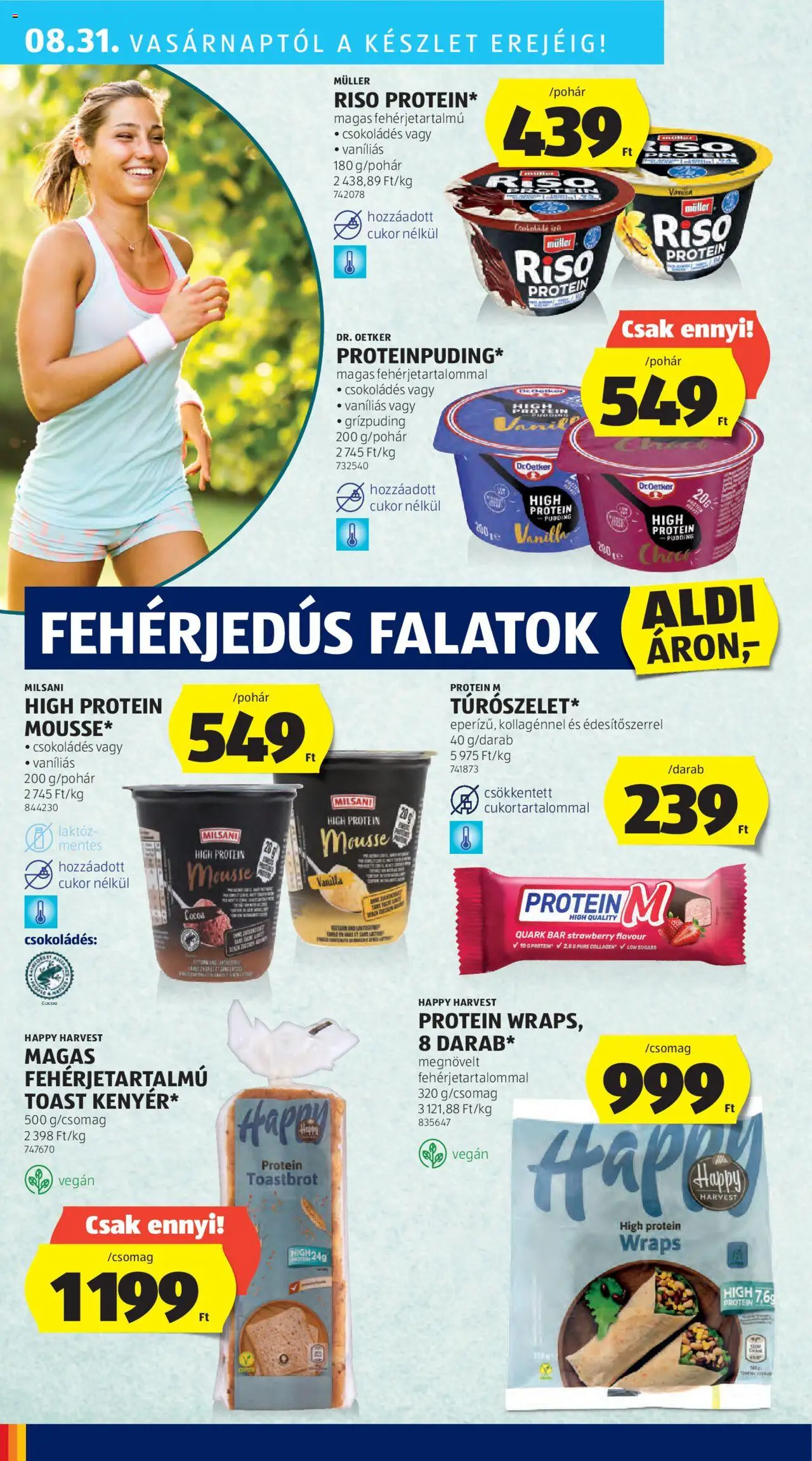 Aldi akciós ujság - amely érvényes a következő dátumtól: 28.08.2025 | Oldal: 36 | Termékek: Protein, Vegán, Cukor