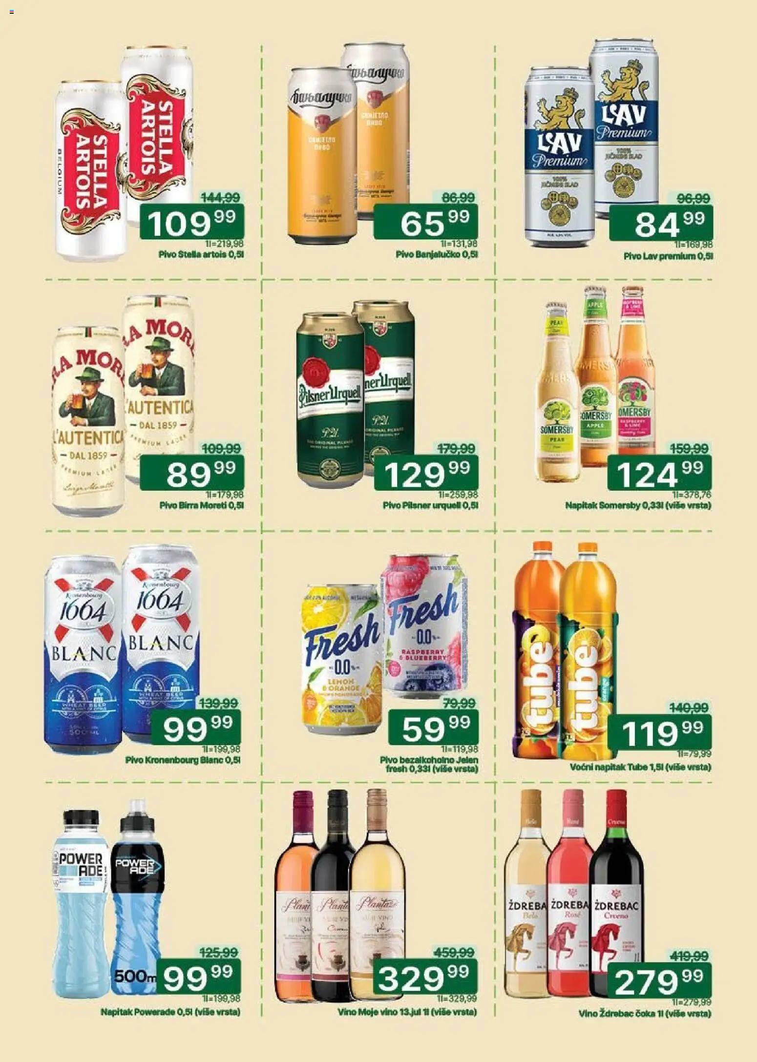 Univerexport katalog - važi od 05.01.2026 | Strana: 23 | Proizvode: Stella Artois, Somersby, Vino, Pivo