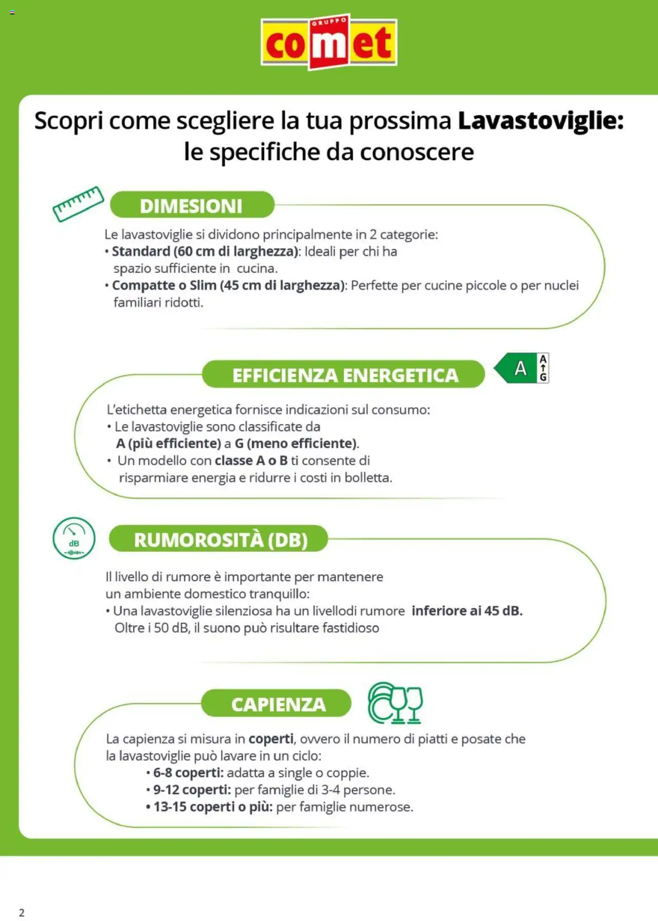 Volantino Comet del 07.08.2025 | Pagina: 2 | Prodotti: Posate, Cucine, Lavastoviglie