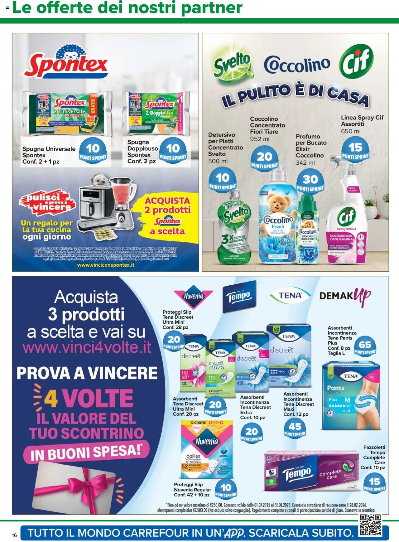 Volantino Carrefour del 21.08.2025 | Pagina: 16 | Prodotti: Candeggina, Slip, Limone, Profumo