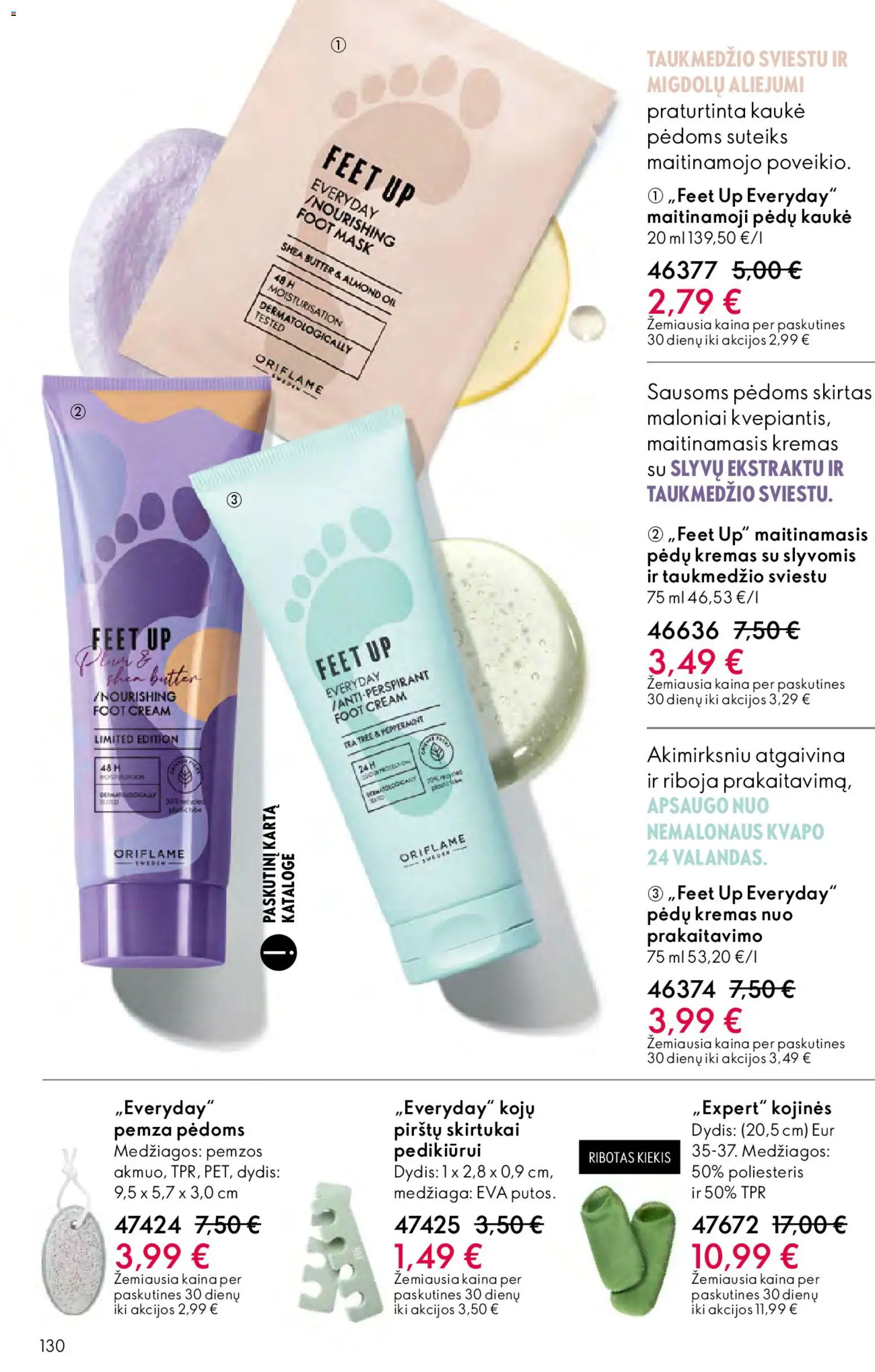 Oriflame akcijos nuo 01.04.2026 | Puslapis: 130 | Prekių: Kremas, Kaukė, Kojinės