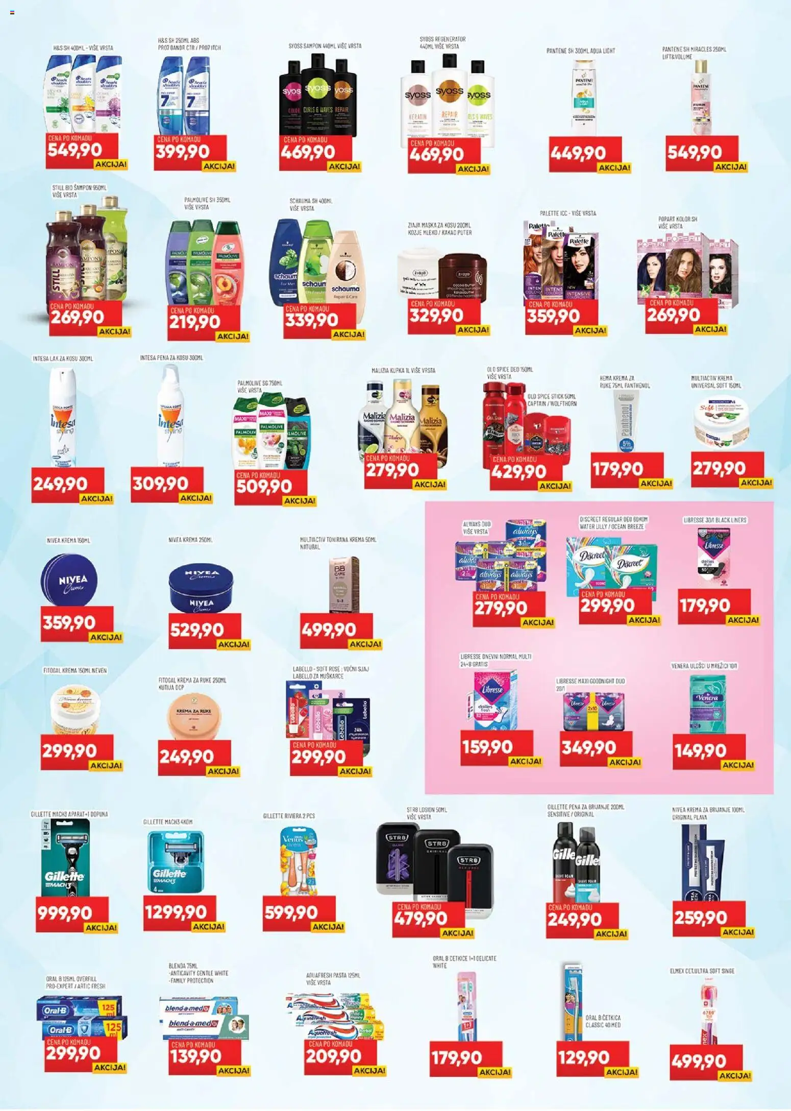 Medius katalog - važi od 07.04.2026 | Strana: 26 | Proizvode: Gillette, Kozje mleko, Palmolive, Krema