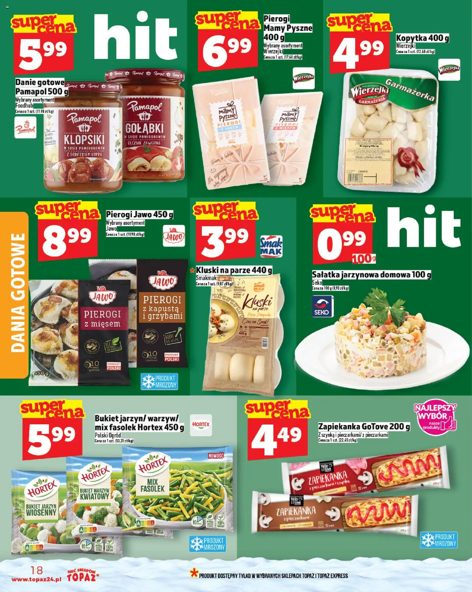 Topaz Black Friday od 27.11.2025 | Strona: 18 | Produkty: Kapusta, Pierogi, Zapiekanka, Kluski na parze