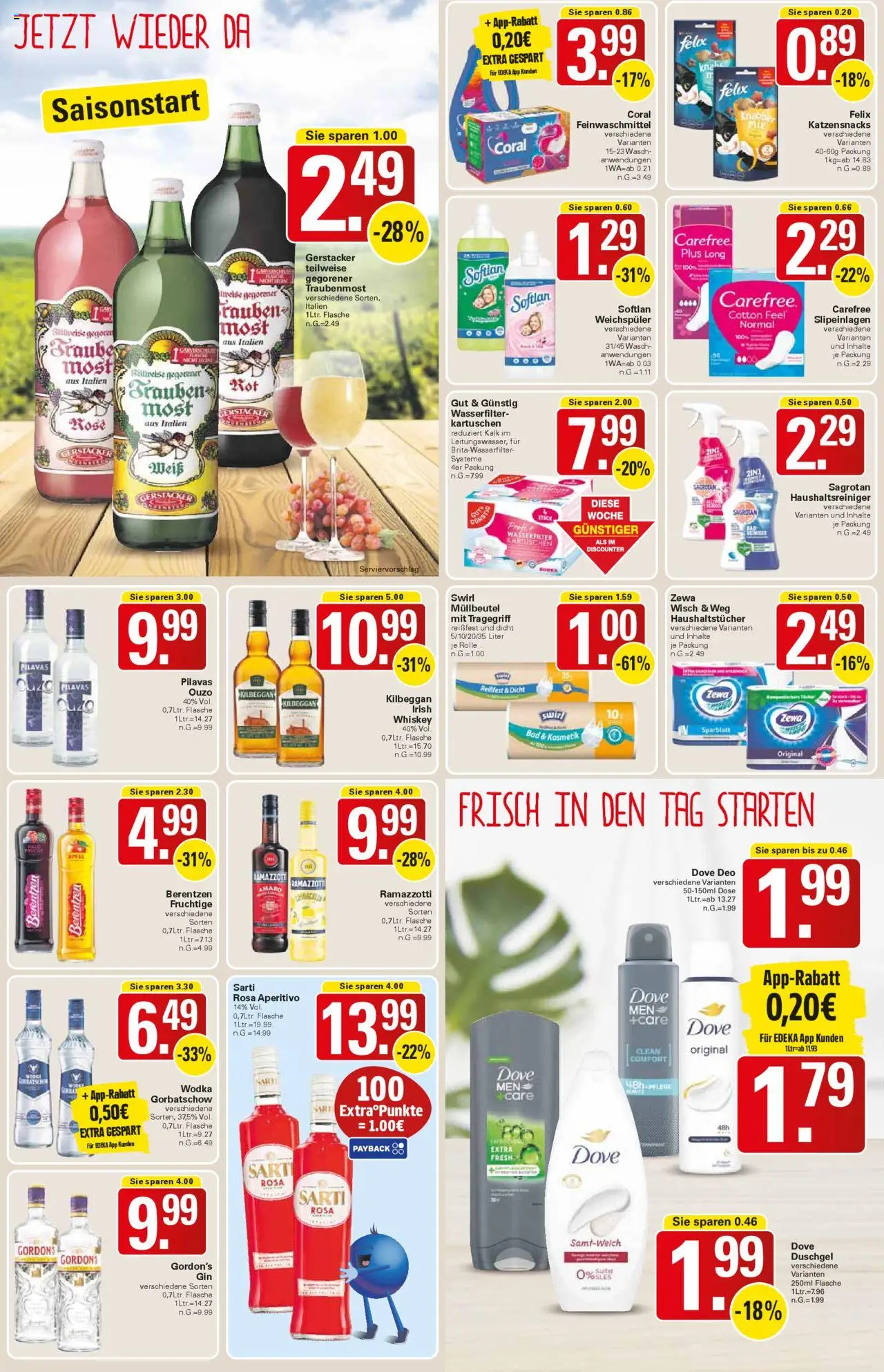 WEZ Prospekt - gültig ab dem 11.08.2025 | Seite: 15 | Produkte: Ouzo, Duschgel, Wodka, Whiskey