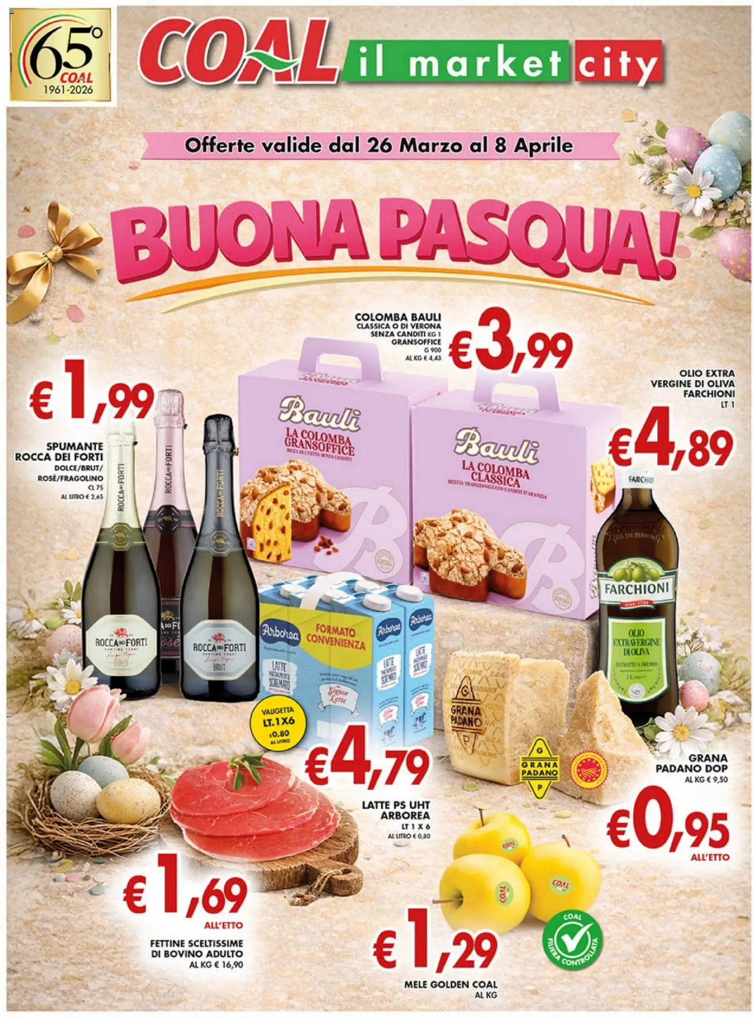 Volantino Coal del 26.03.2026 | Pagina: 1 | Prodotti: Mele, Latte, Olio, Olio extra vergine