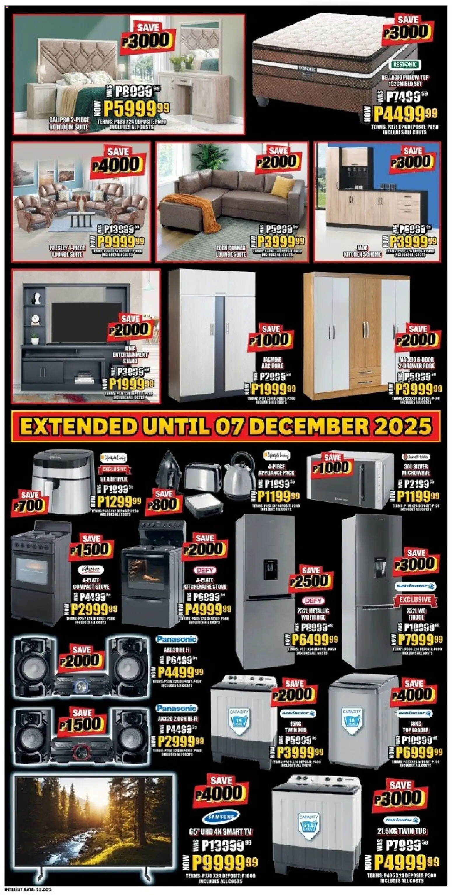 New Lewis Stores catalogue – valid from 01.12.2025 | Page: 2 | Products: Pillow, TV, Fridge, Microwave