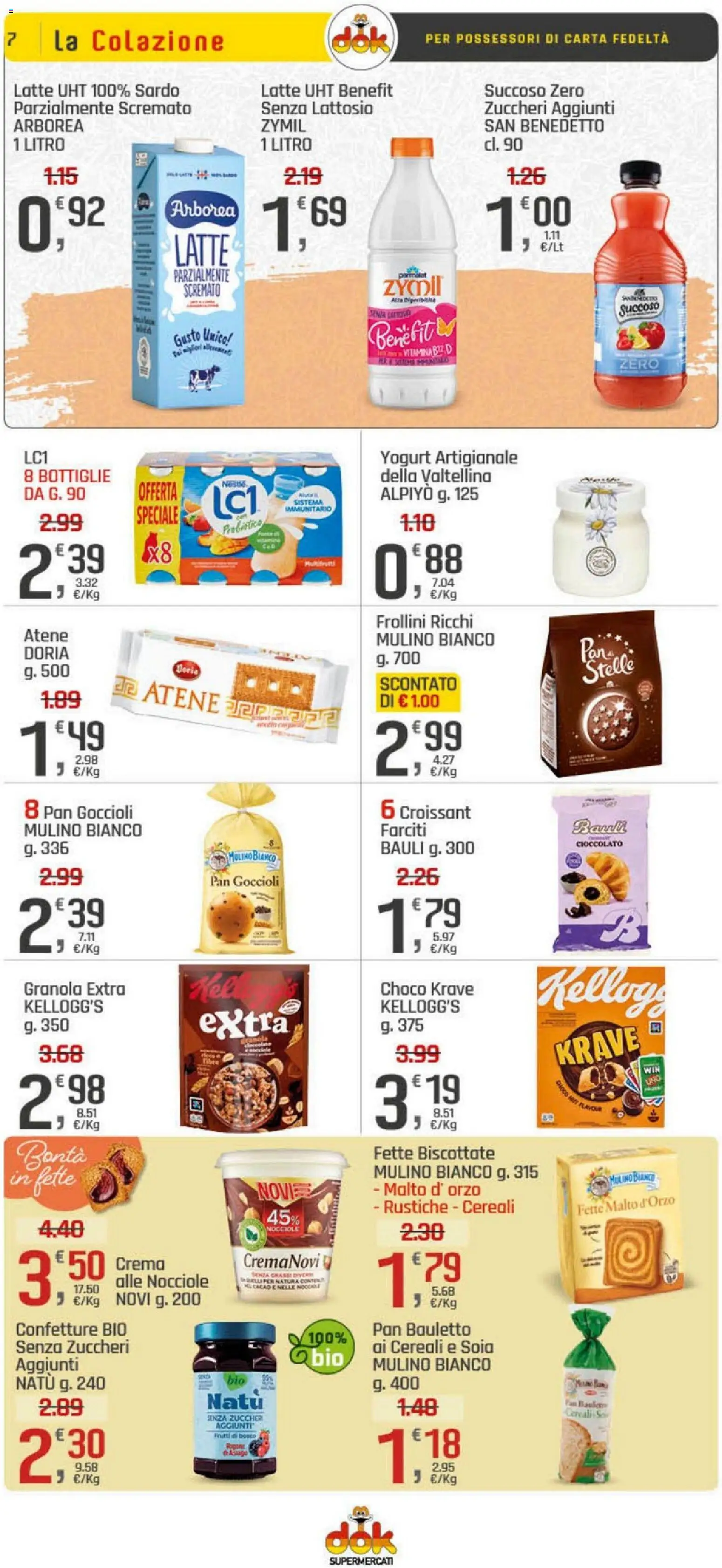 Volantino DOK del 20.04.2026 | Pagina: 7 | Prodotti: Crema, Yogurt, Cioccolato, Latte
