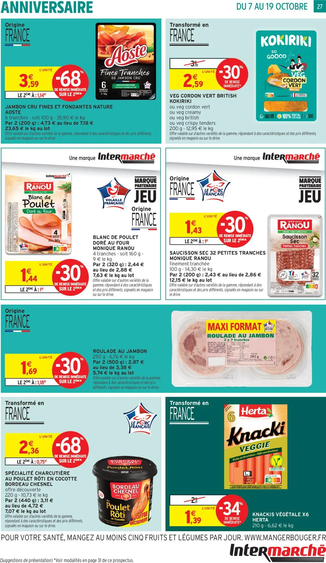 {H1} | Page: 27 | Produits: Jambon Cru, Four, Jambon, Cordon bleu