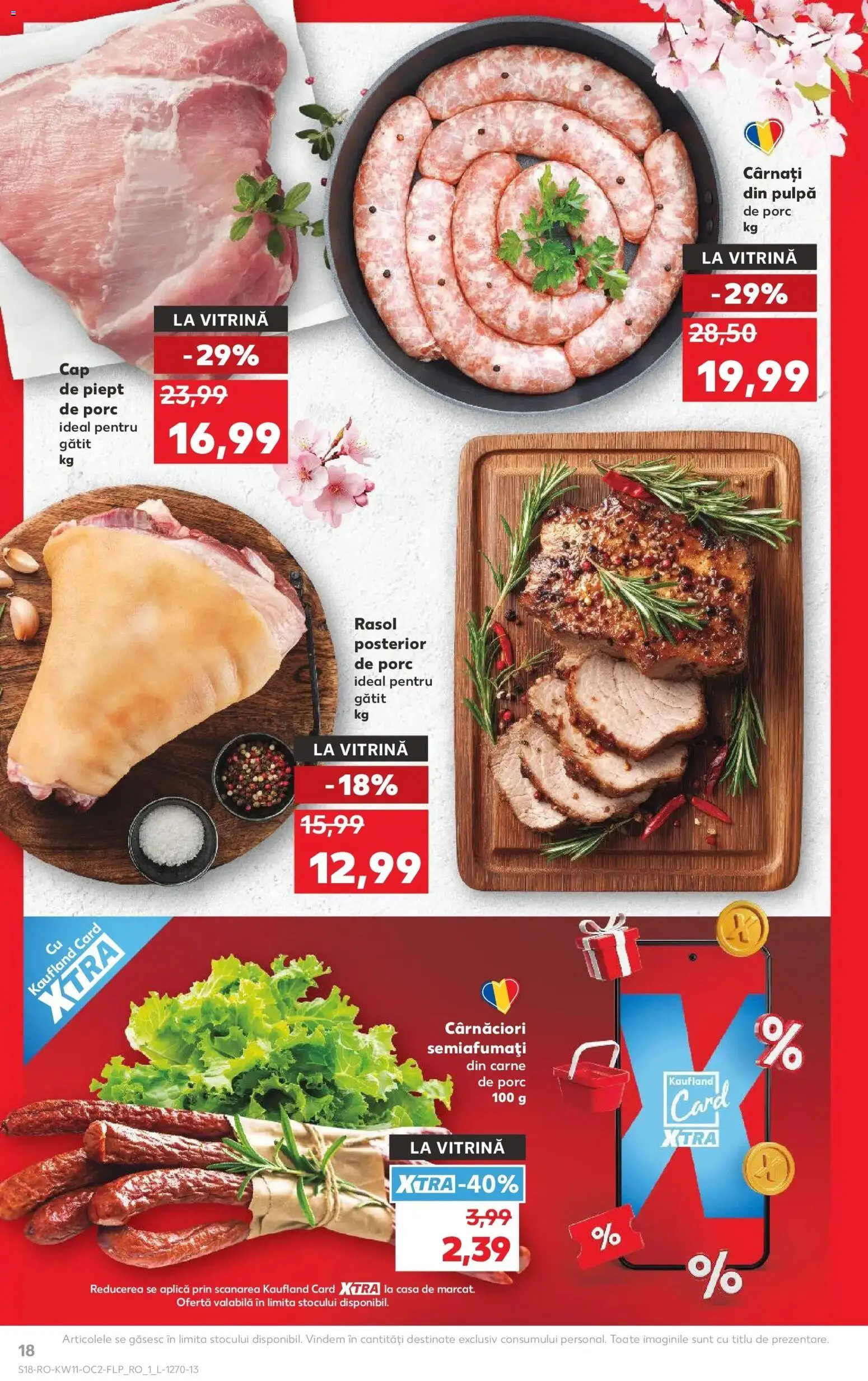 Noul catalog Kaufland – valabil de la 11.03.2026 | Pagină: 18 | Produse: Vitrină, Carne De Porc, Rasol, Cârnați