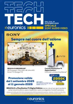 Anteprima del volantino Euronics Sony catalogo valido a partire dal 02.12.2025