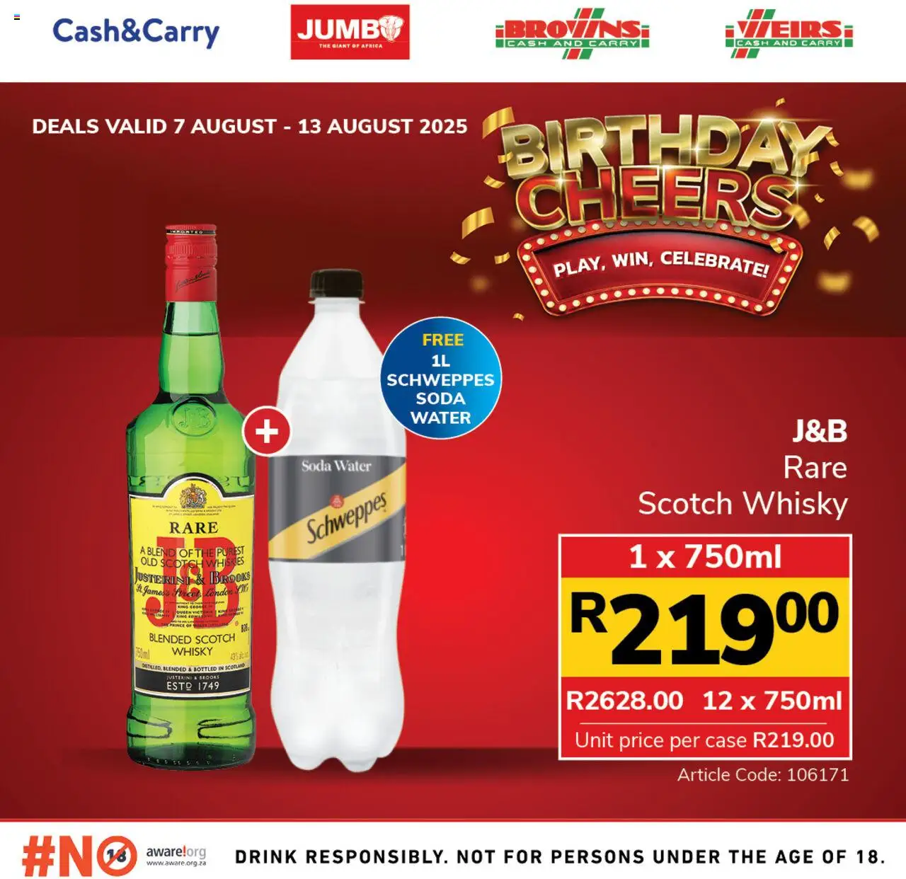 Jumbo Liquor Specials │ valid from 07.08.2025 | Page: 5 | Products: Case, Water