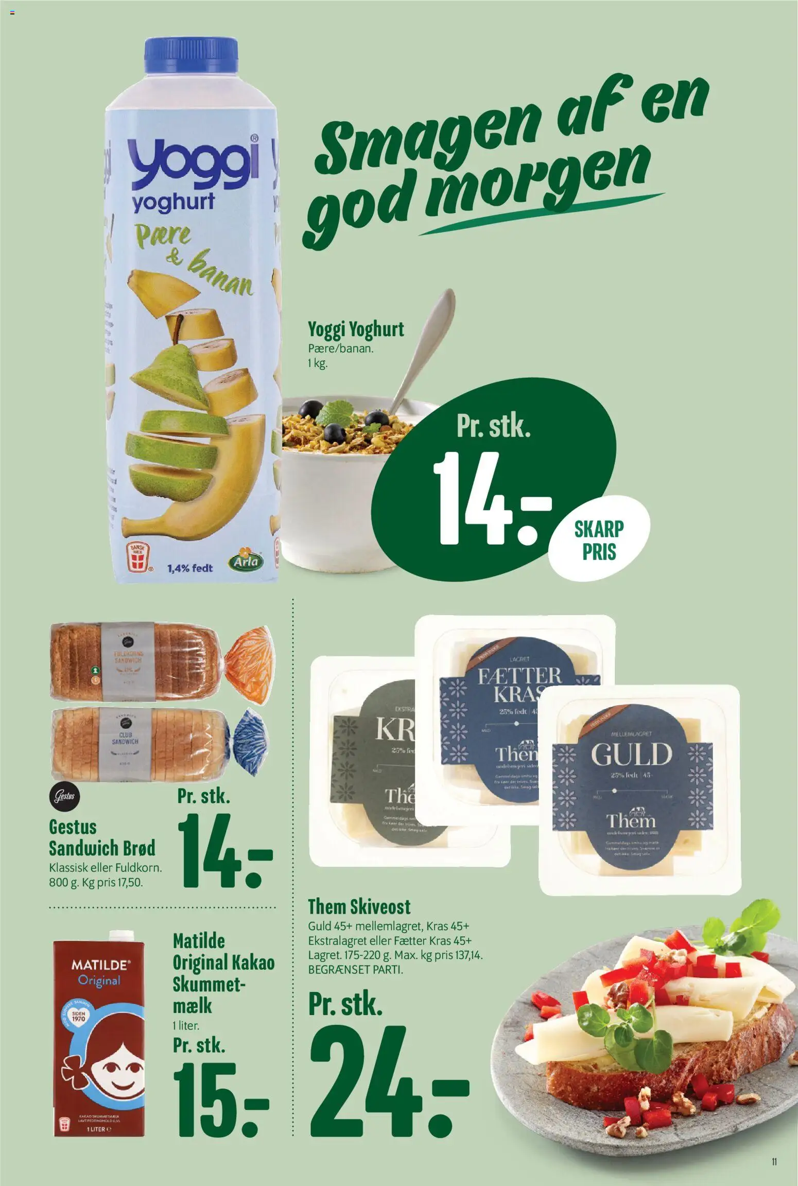 Min Købmand tilbudsavis – gyldig fra 27.12.2025 | Side: 11 | Produkter: Mælk, Yoghurt, Brød, Skiveost