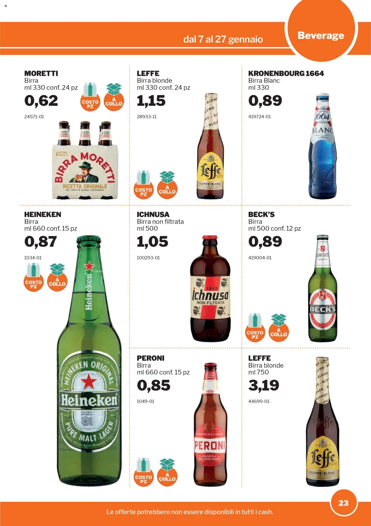 Volantino Sogegross del 07.01.2026 | Pagina: 23 | Prodotti: Birra, Heineken