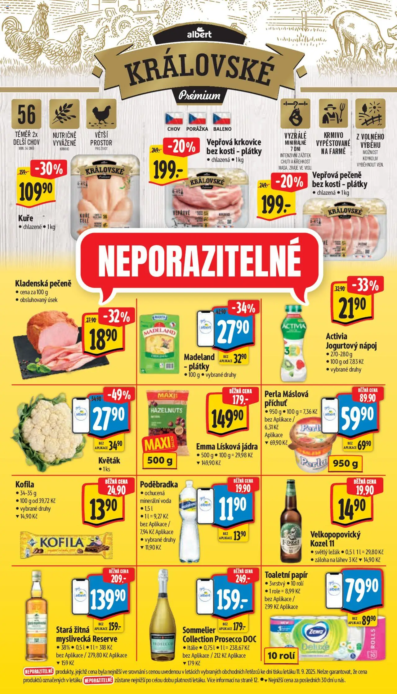 Albert leták - Supermarket od 17.09.2025 | Strana: 47 | Produkty: Poděbradka, Kofila, Jogurtový nápoj, Perla