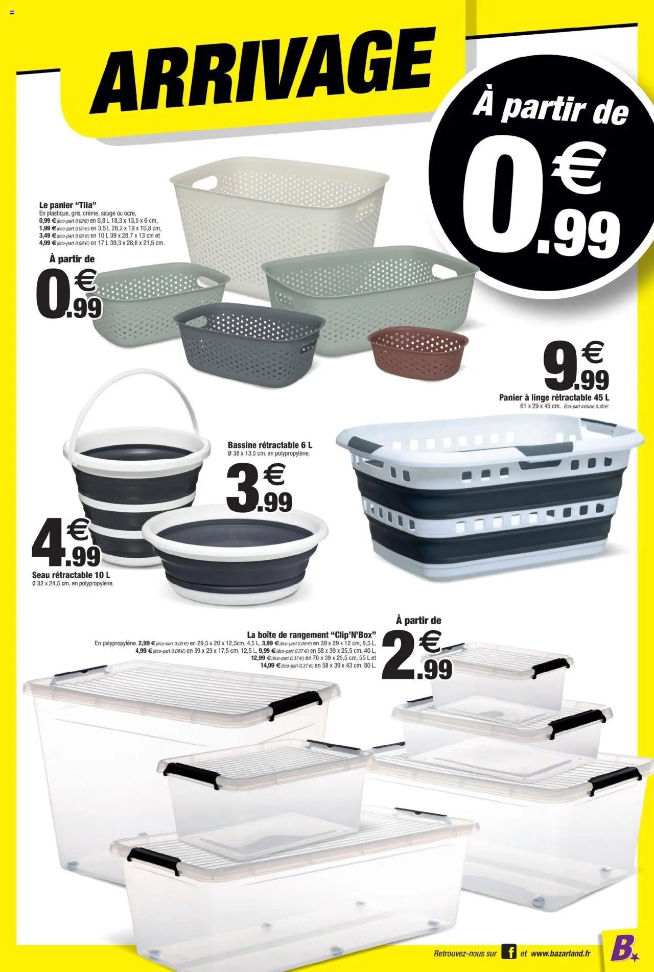  | Page: 15 | Produits: Bassine, Panier à linge, Panier, Boîte de rangement