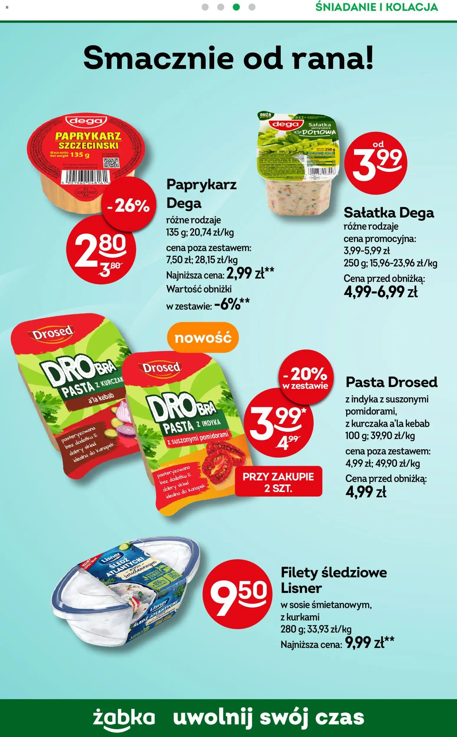 Żabka Gazetka - Codzienne produkty od 05.11.2025 | Strona: 14 | Produkty: Kurczak, Paprykarz, Śledź, Sałatka