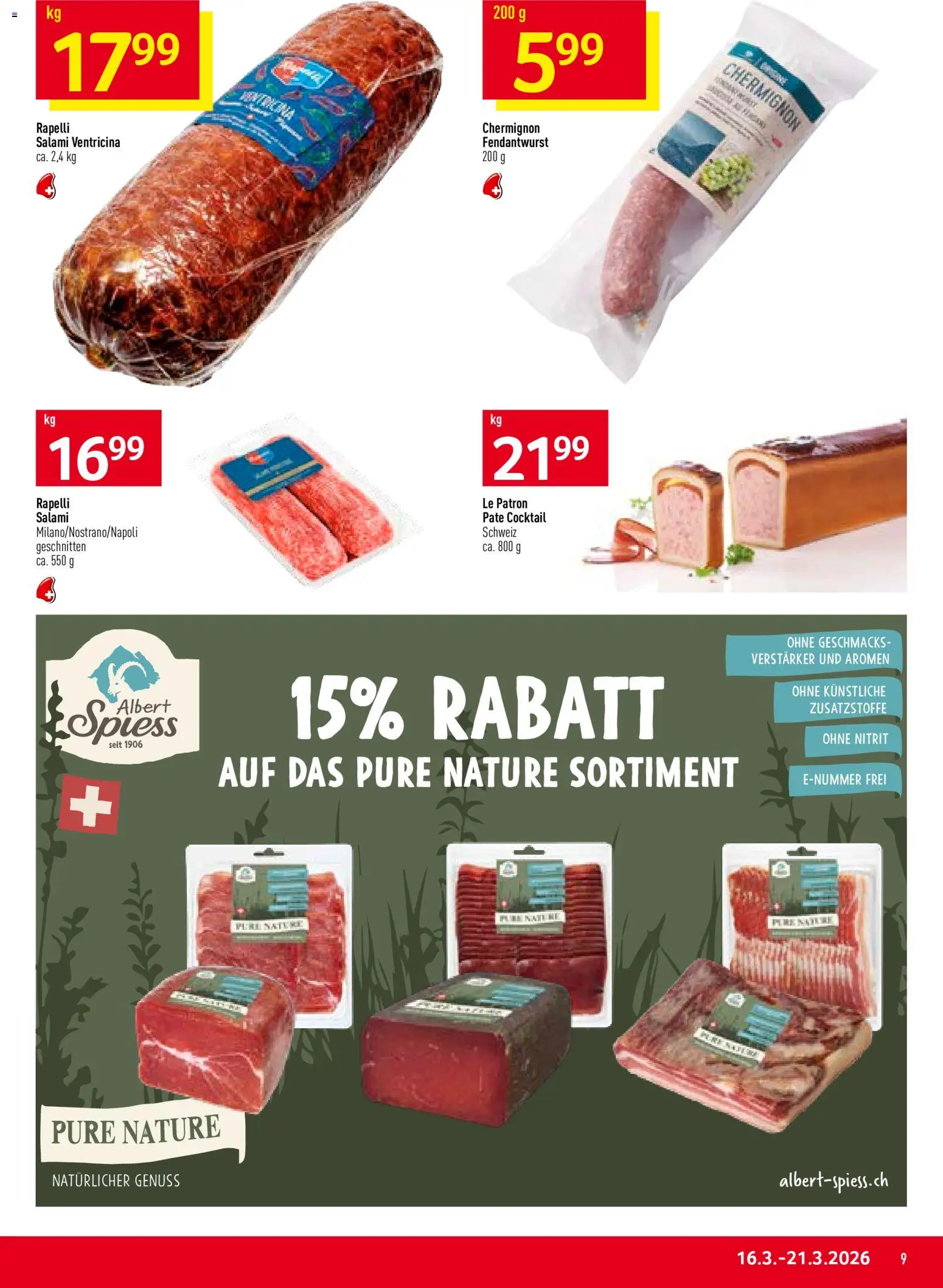 Prodega aktionen – gültig ab 16.03.2026 | Seite: 9 | Produkte: Salami, Verstärker