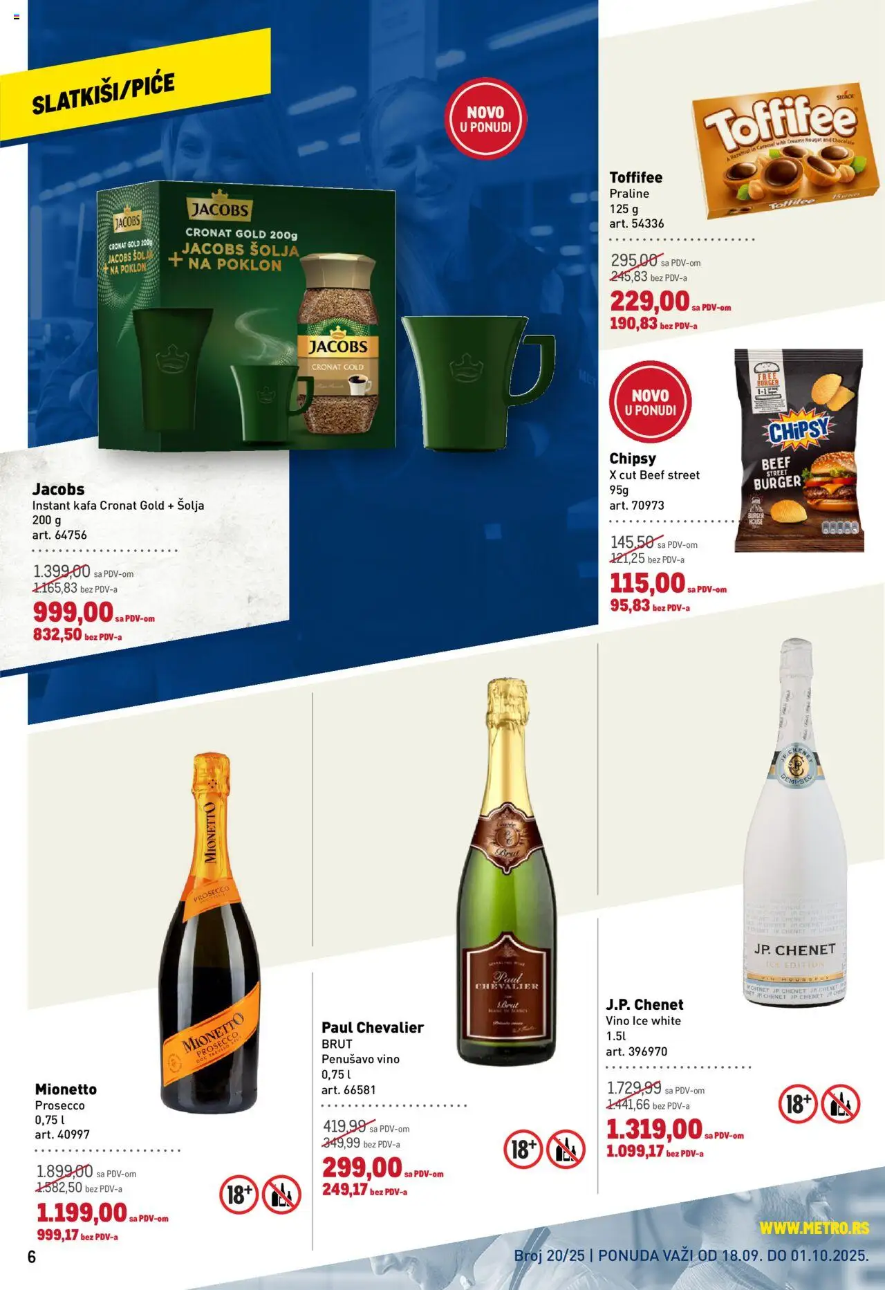 Metro katalog - važi od 18.09.2025 | Strana: 6 | Proizvode: Instant kafa, Praline, Šolja, Kafa