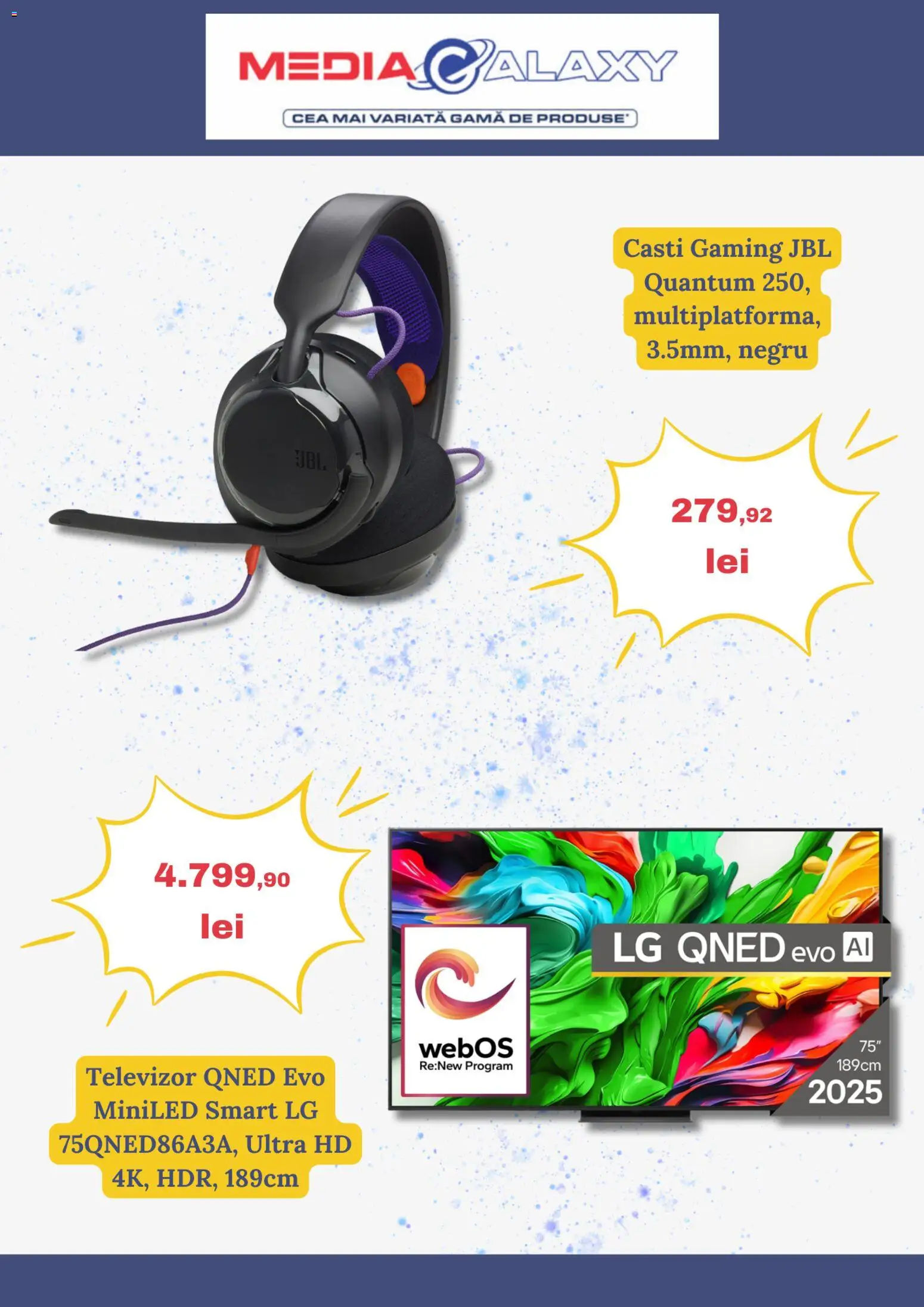 Noul catalog Media Galaxy – valabil de la 26.02.2026 | Pagină: 3 | Produse: Televizor, Căști