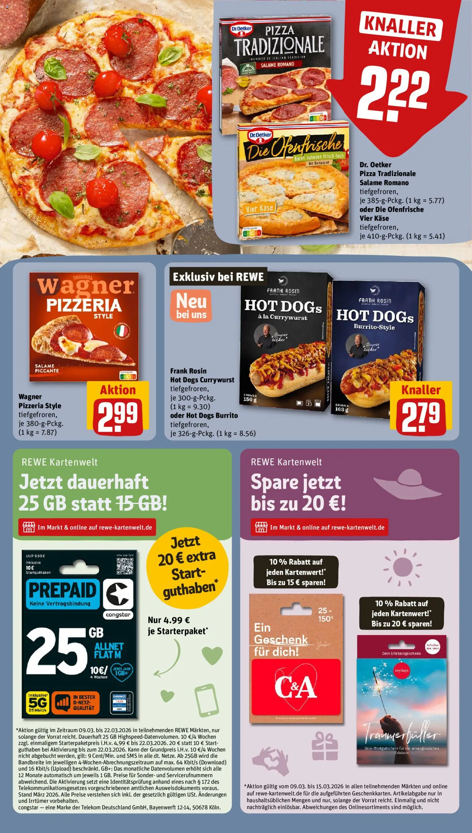 Rewe ihr Kaufpark Prospekt 	 – gültig ab 09.03.2026 | Seite: 12 | Produkte: Käse, Ofenfrische, Pizza