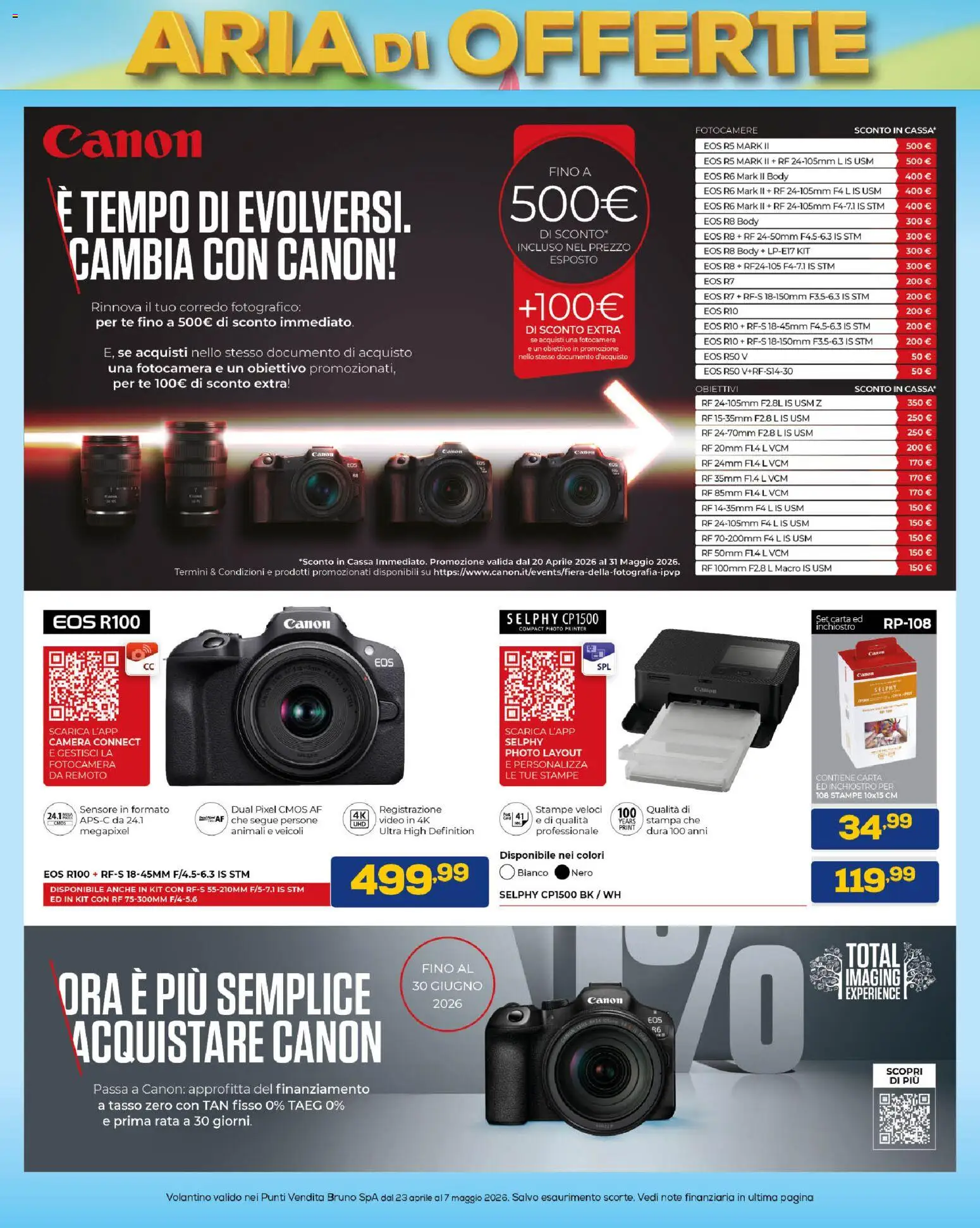 Volantino Euronics del 23.04.2026 | Pagina: 7 | Prodotti: Tè, Video, Fotocamera, Stampa