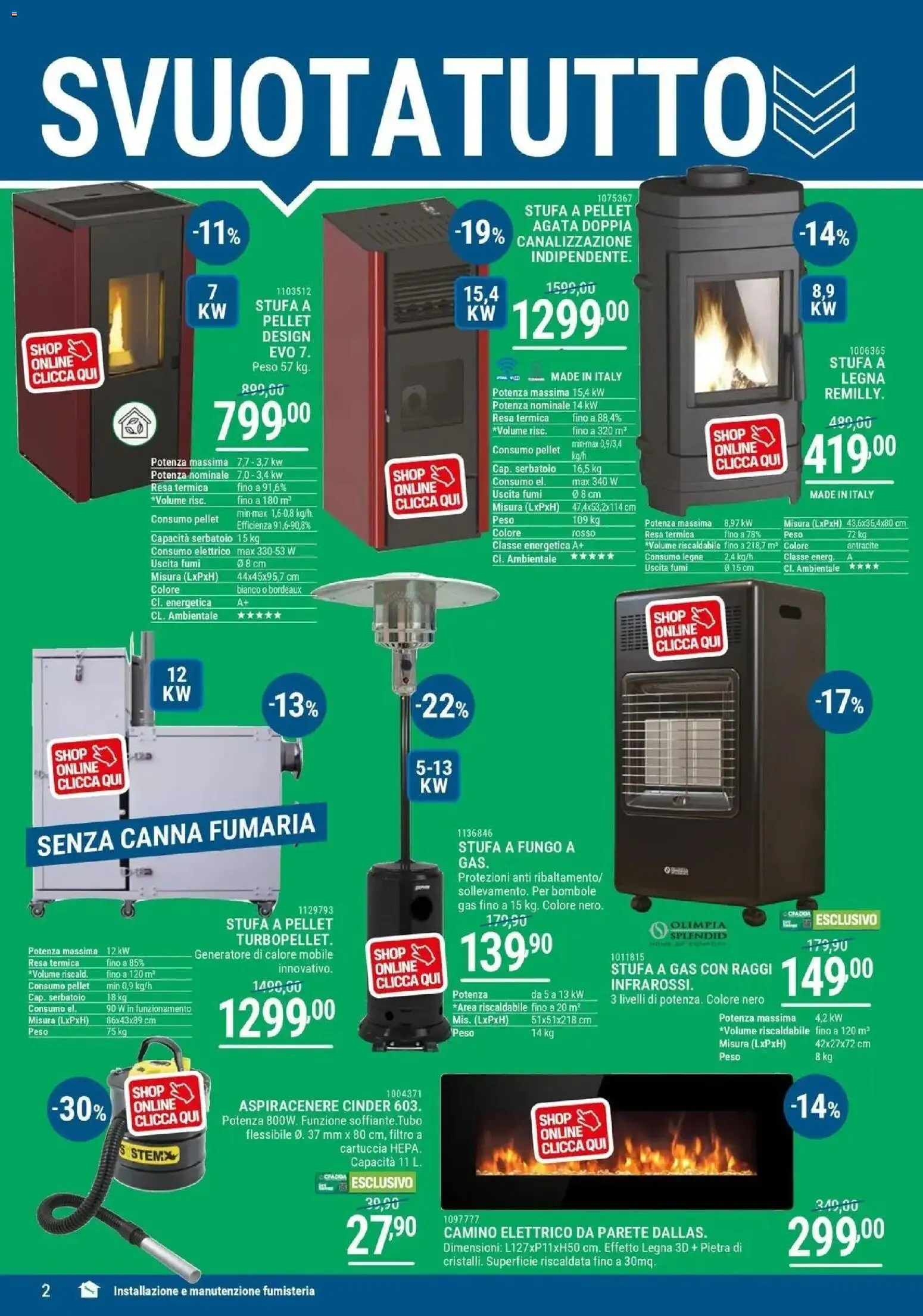 Volantino CFadda del 19.02.2026 | Pagina: 2 | Prodotti: Mobile, Pellet, Stufa a pellet, Stufa