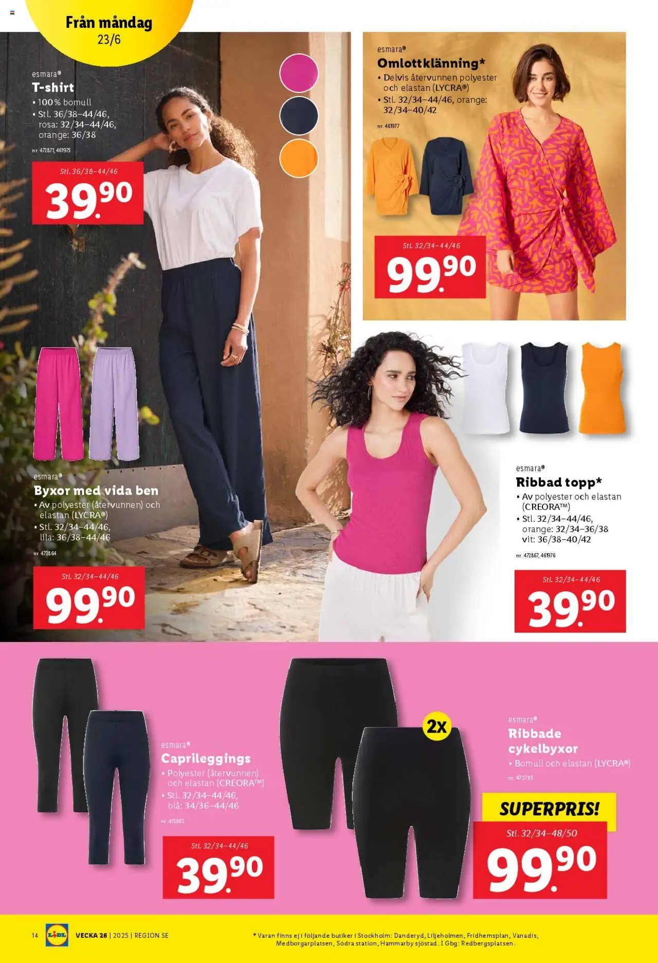 Lidl reklamblad aktuell från 23.06.2025 | Sida: 15 | Produkter: Cykelbyxor, Byxor