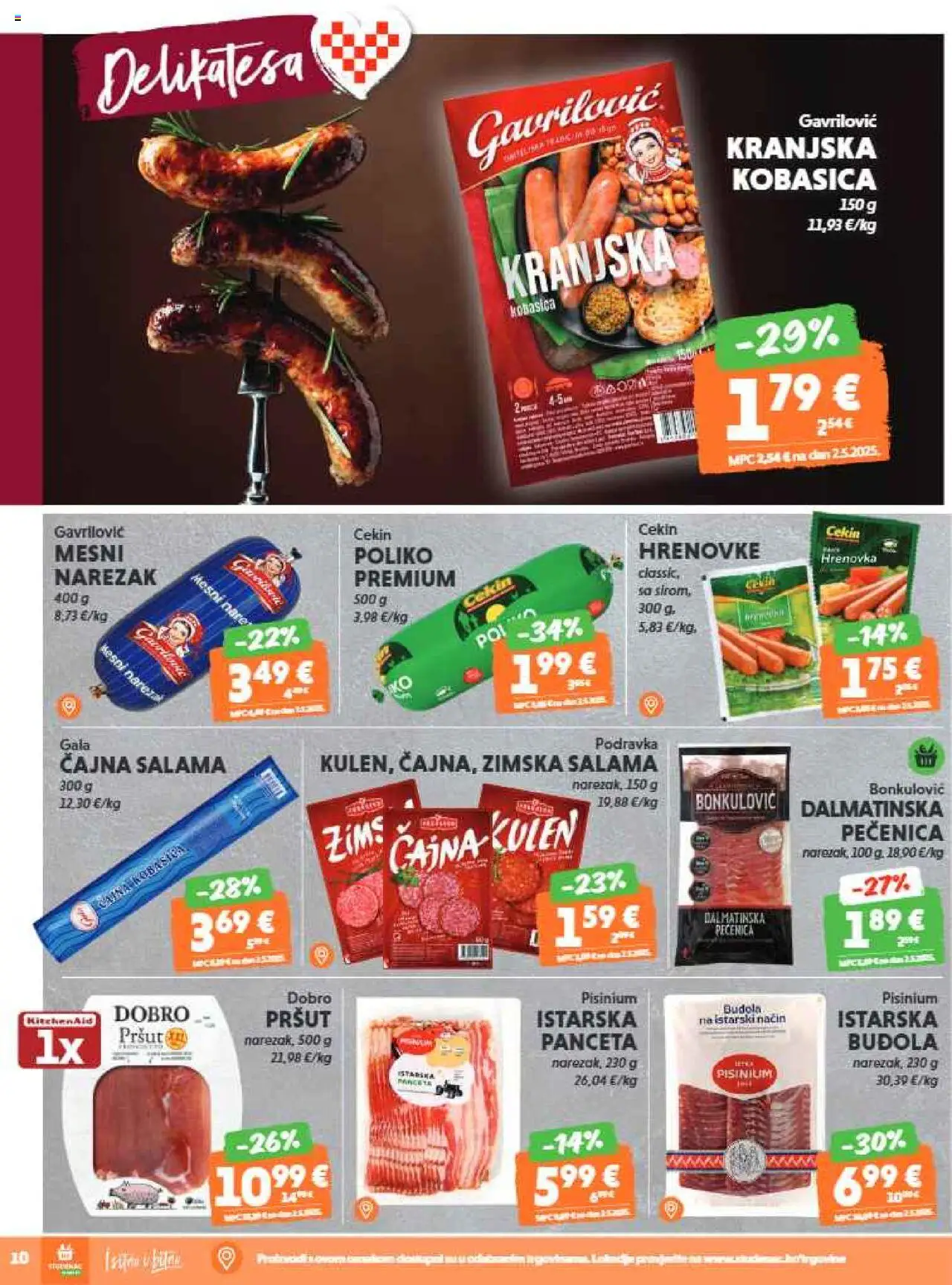 Studenac katalog | vrijedi od 22.10.2025 | Stranica: 10 | Proizvodi: Narezak, Buđola, Kulen, Panceta