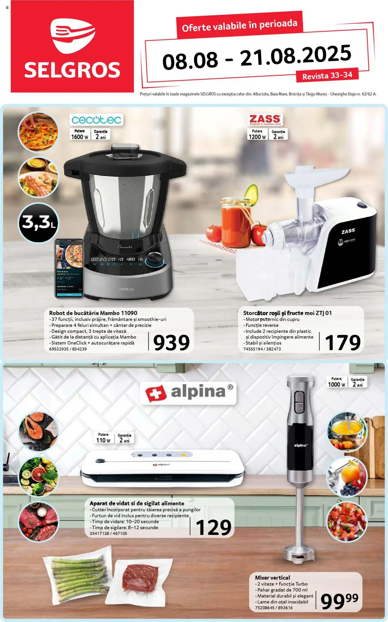 Catalog Selgros - Nonfood – valabil de la 08.08.2025 | Pagină: 1 | Produse: Cutter, Robot, Cântar, Recipiente