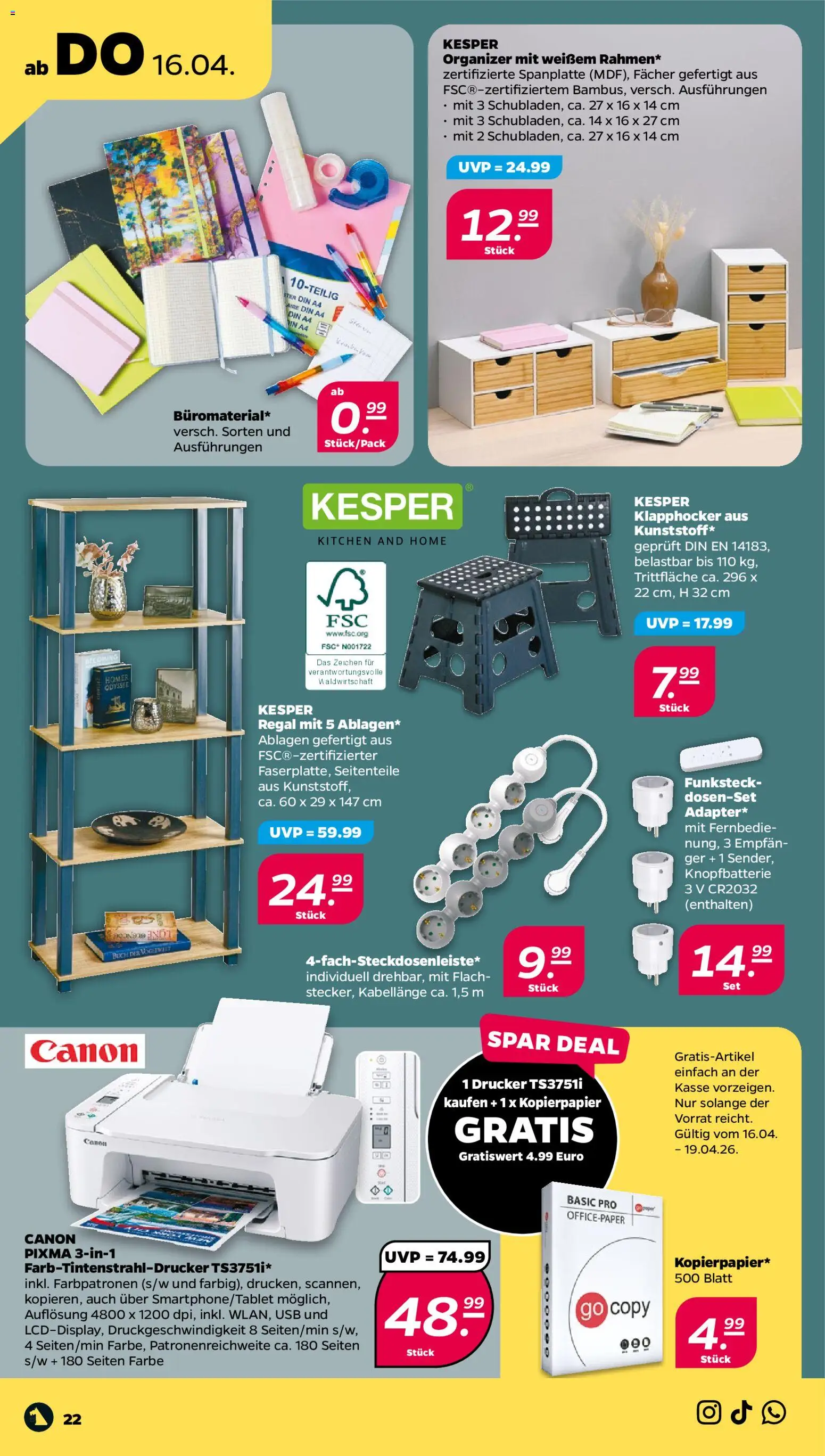 Netto Prospekt 	 – gültig ab 13.04.2026 | Seite: 26 | Produkte: USB, Regal, Drucker