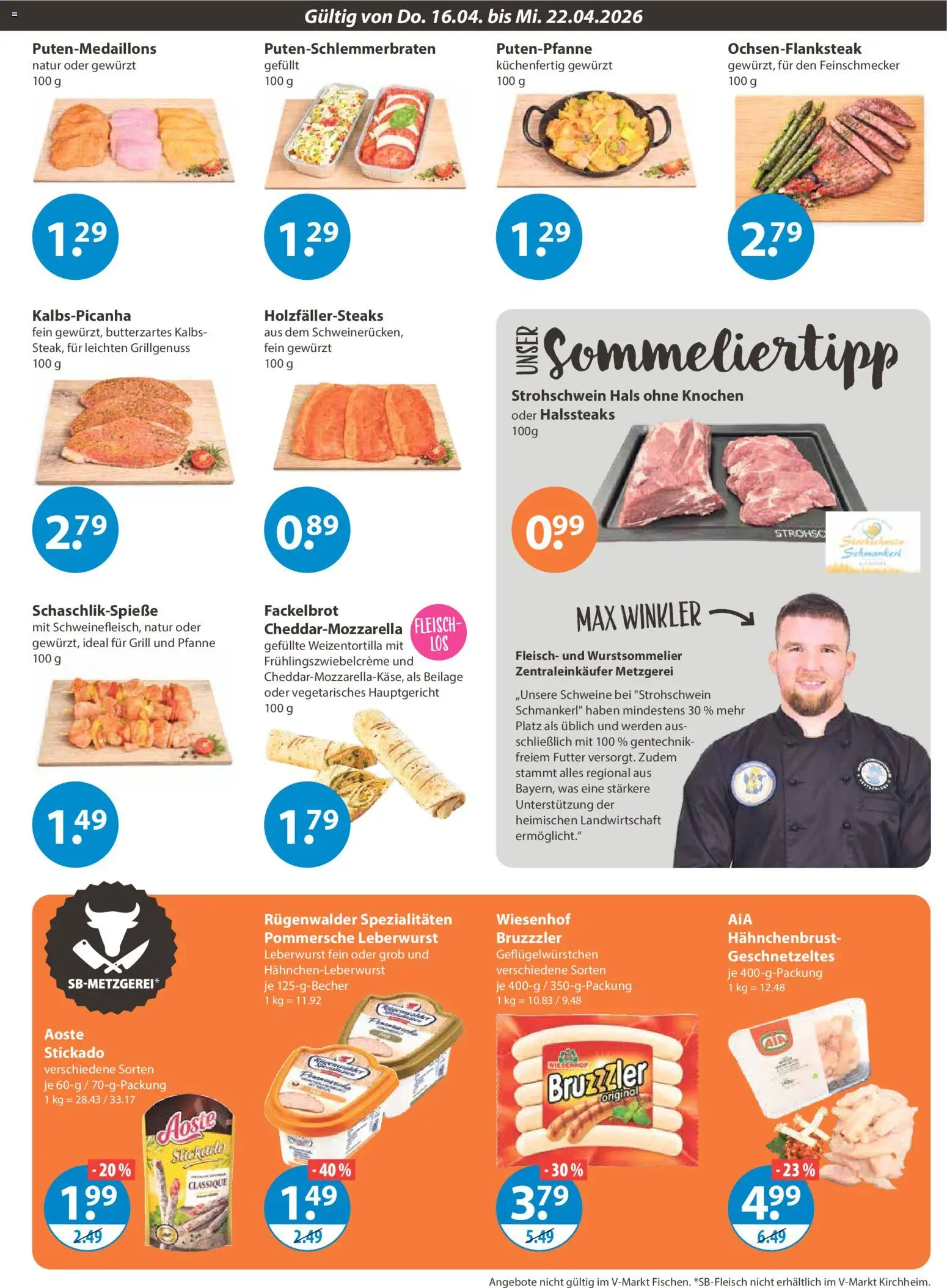 V-Markt Schwaben / Oberbayern – gültig ab 16.04.2026 | Seite: 3 | Produkte: Grill, Fleisch, Hahnchenbrust