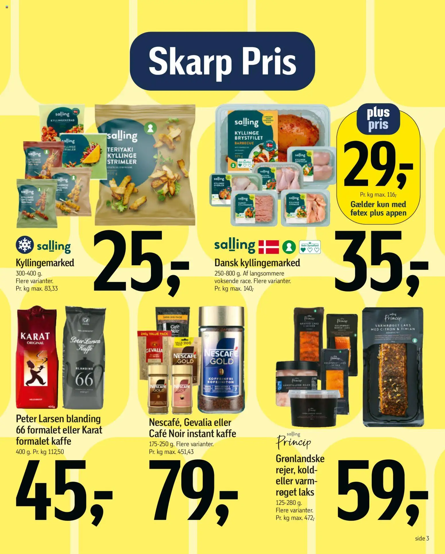 Føtex tilbudsavis – gyldig fra 16.01.2026 | Side: 4 | Produkter: Kaffe, Rejer, Timian, Instant Kaffe