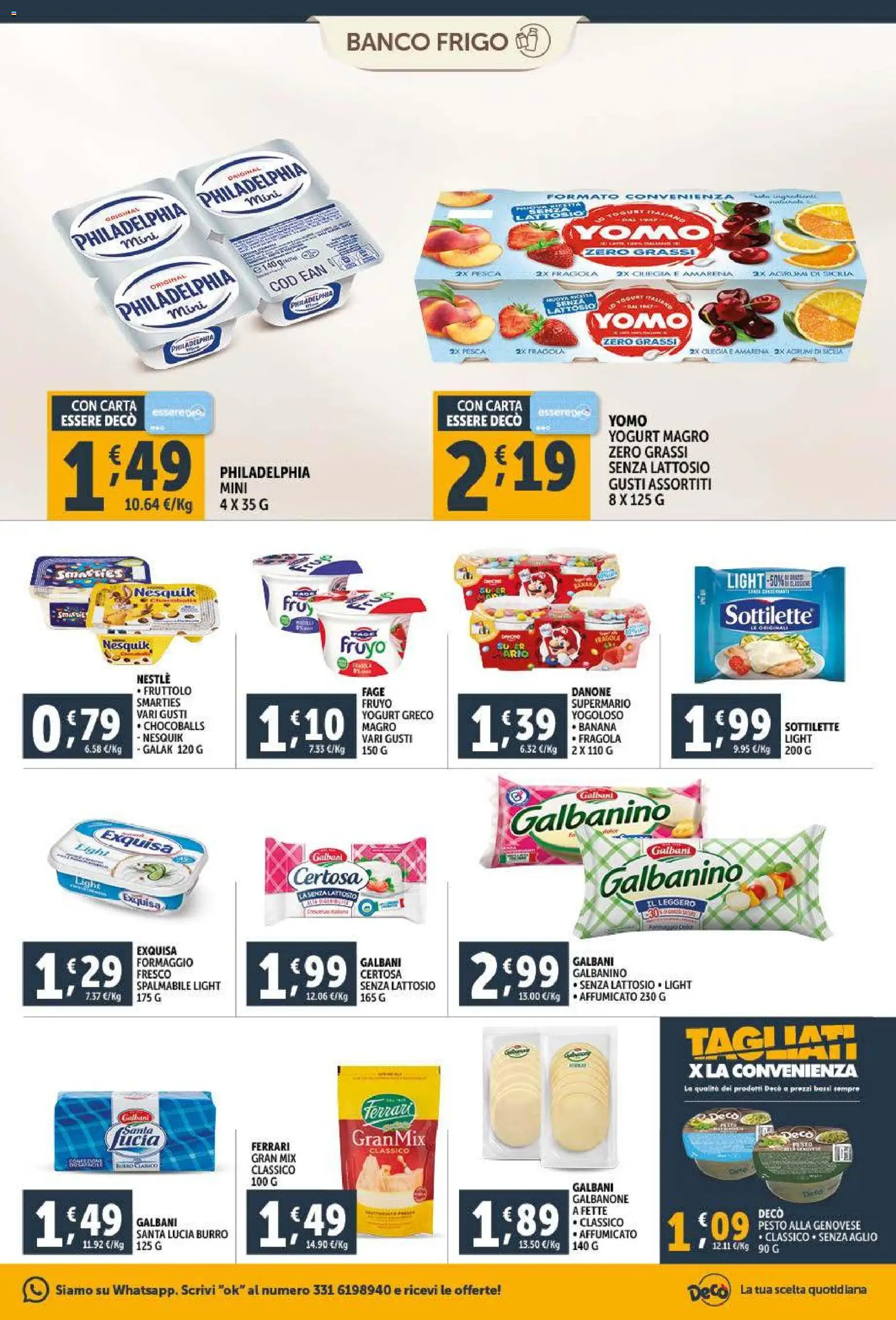 Volantino Decò del 11.01.2026 | Pagina: 7 | Prodotti: Yogurt, Formaggio, Aglio, Burro