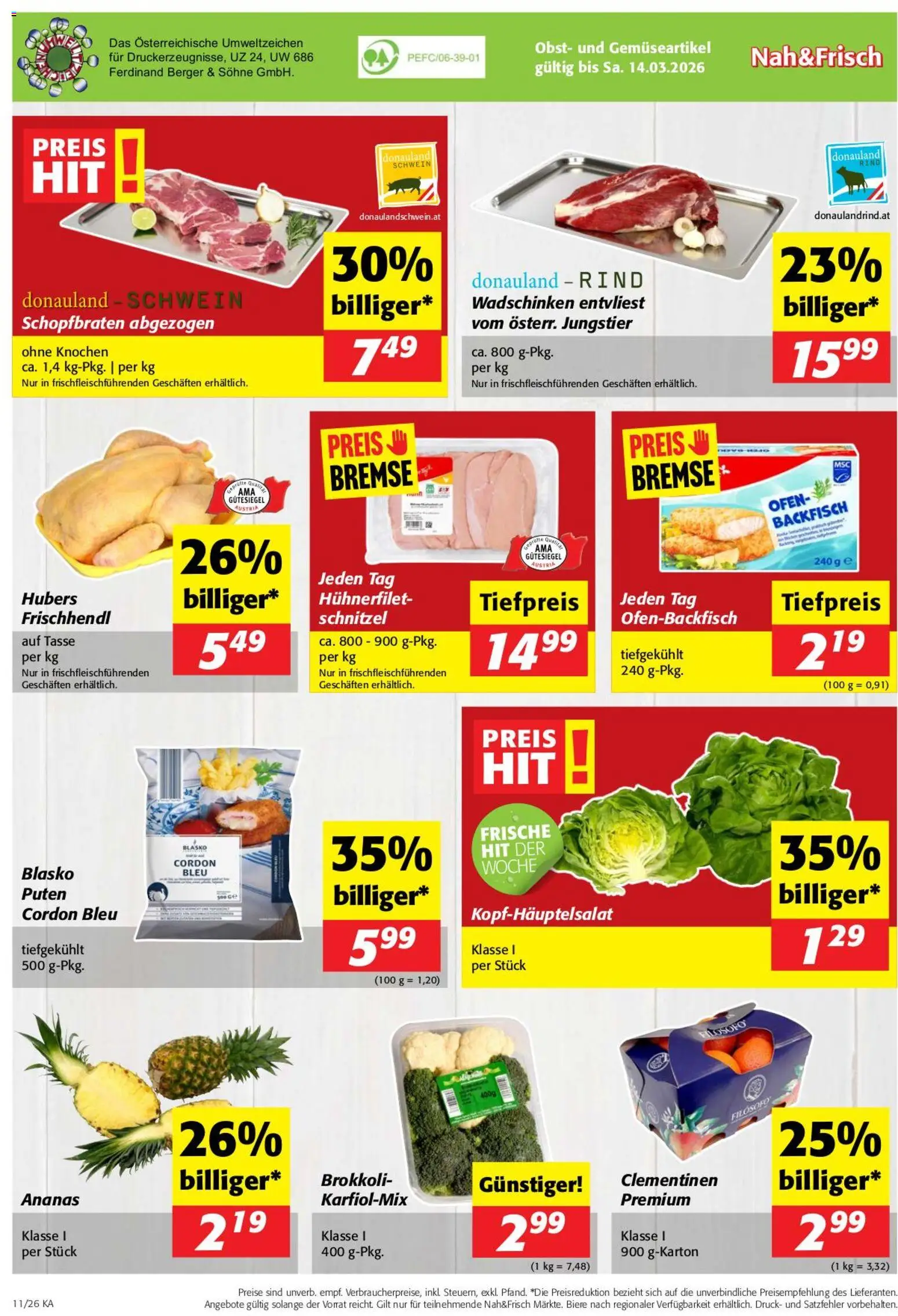 Nah und Frisch Flugblatt gültig ab 11.03.2026 | Seite: 8 | Produkte: Obst, Ofen, Ananas