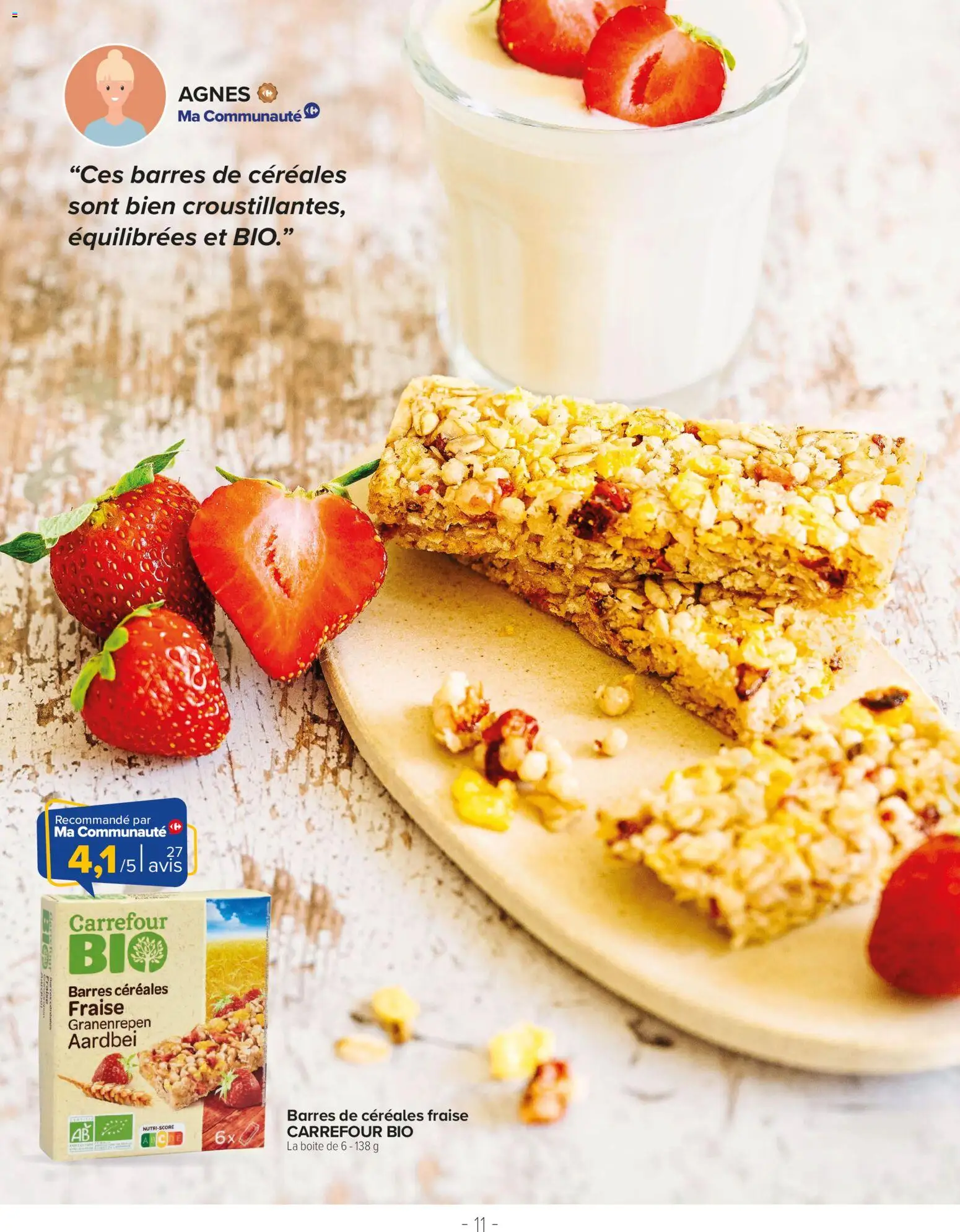 {H1} | Page: 11 | Produits: Fraise, Céréales