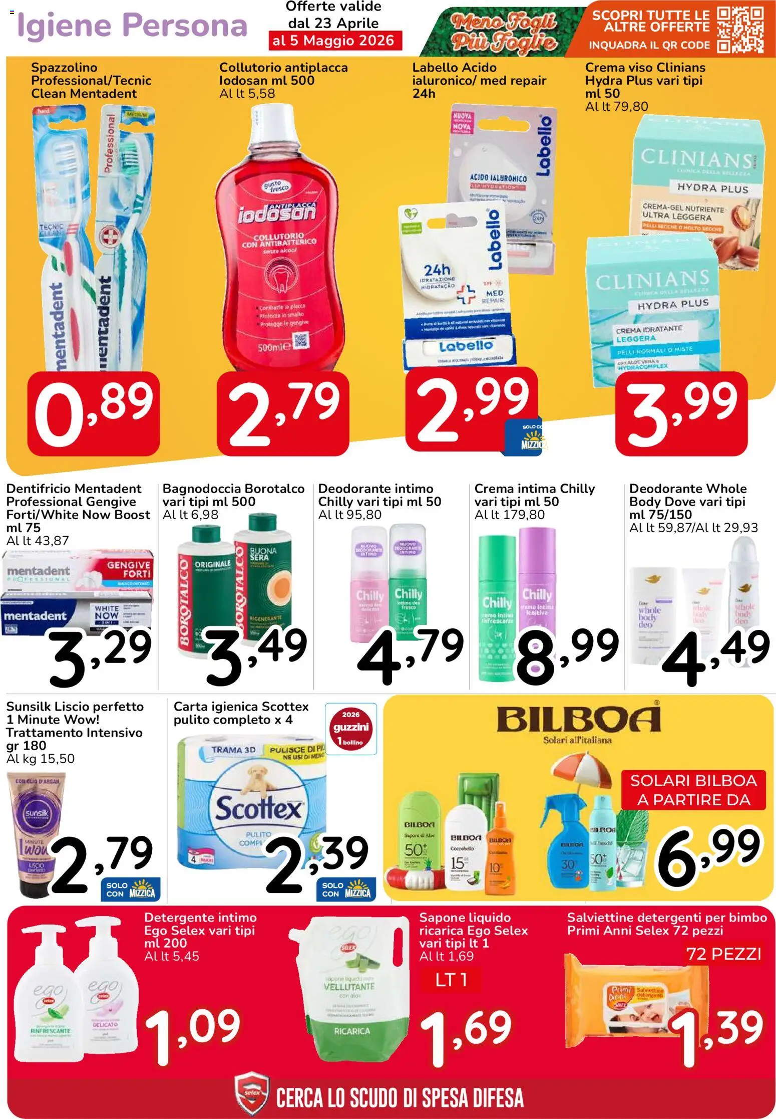 Volantino Famila del 23.04.2026 | Pagina: 39 | Prodotti: Crema, Carta igienica, Spazzolino, Aloe vera