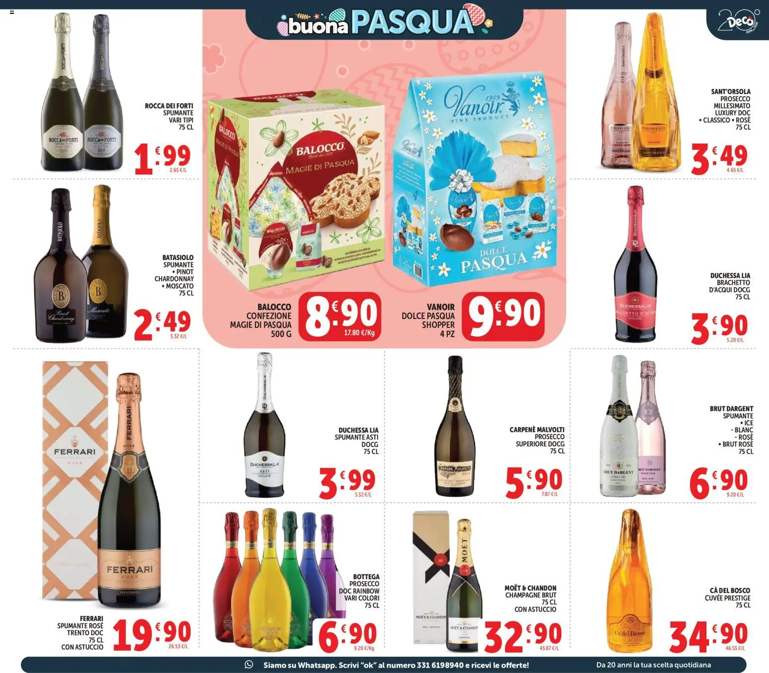 Volantino Decò del 27.03.2026 | Pagina: 5 | Prodotti: Prosecco, Spumante, Champagne, Astuccio