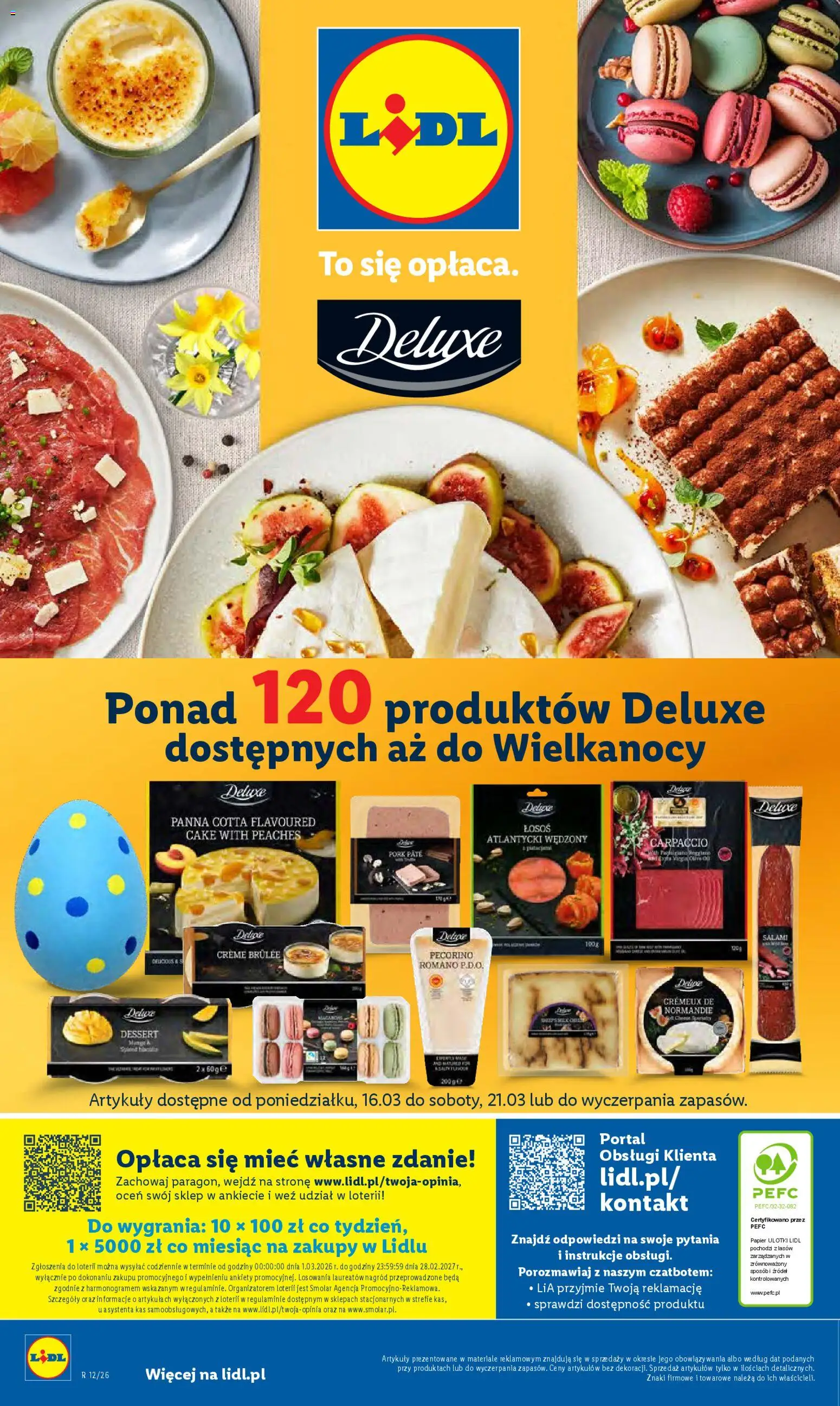 Lidl Polsko leták - Oferta wazna od 16.03.2026 | Strana: 58 | Produkty: Losos, Panna cotta, Pecorino Romano, Crème brûlée