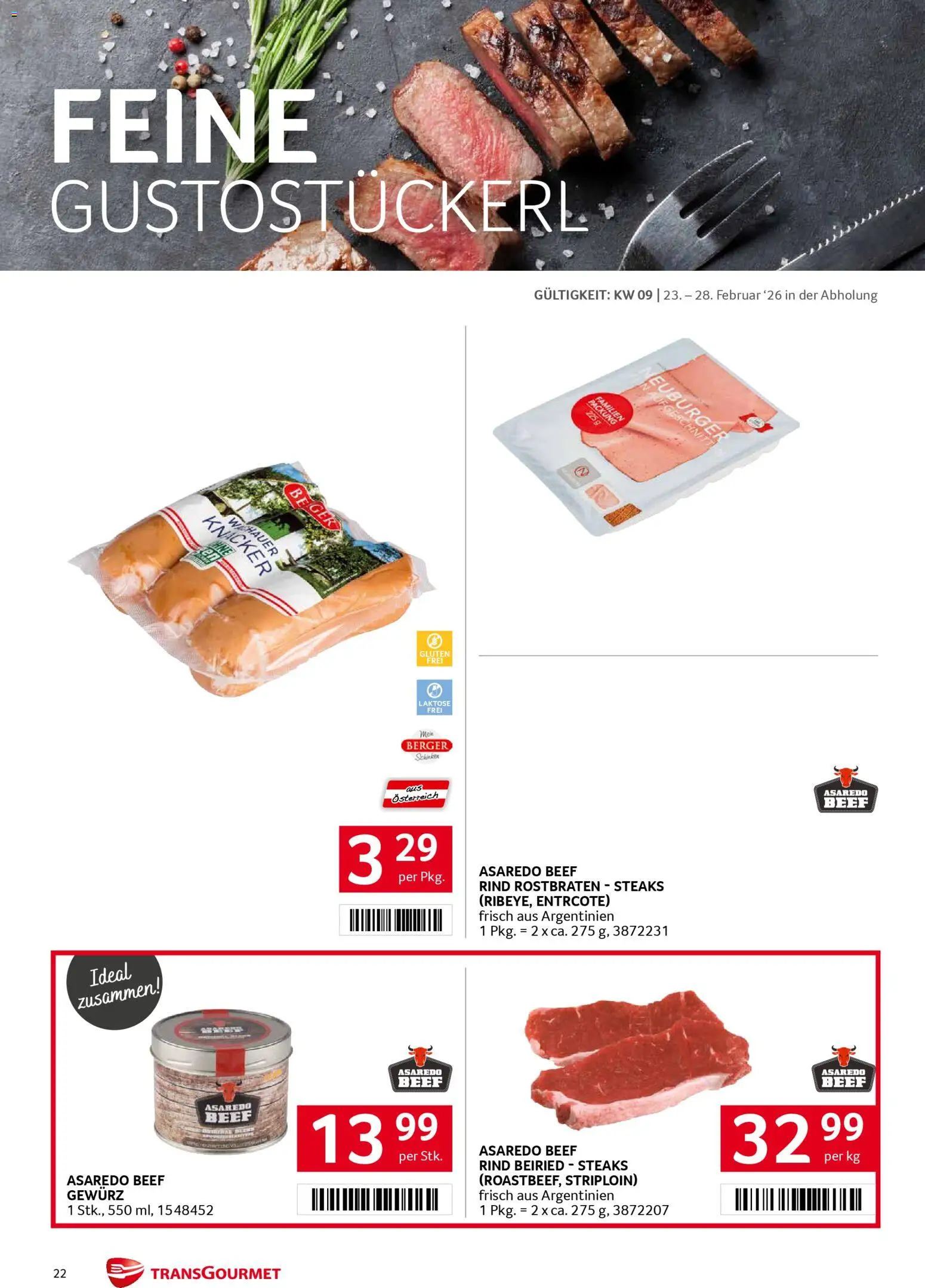 Transgourmet Flugblatt gültig ab 23.02.2026 | Seite: 22