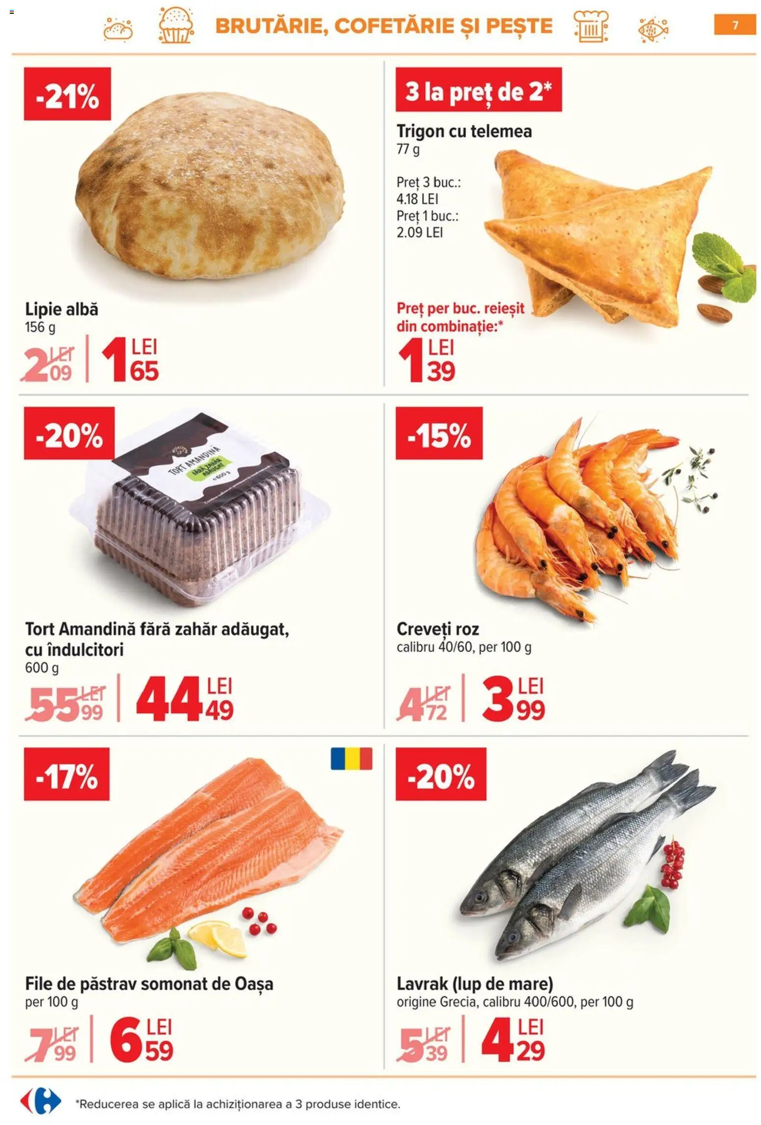 Noul catalog Carrefour – valabil de la 08.01.2026 | Pagină: 7 | Produse: Amandină, Tort, Pește, Zahăr