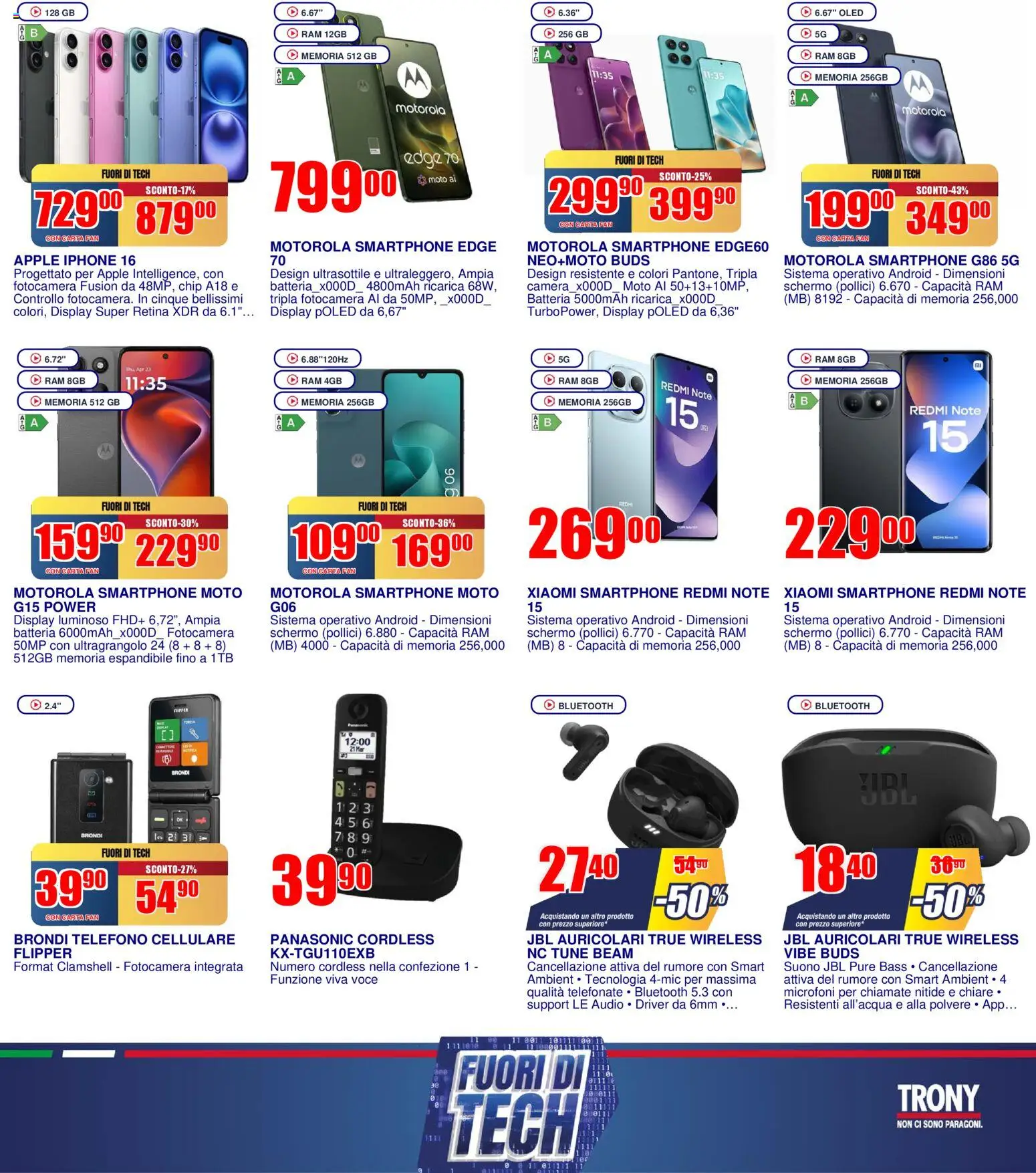 Volantino Trony del 19.02.2026 | Pagina: 18 | Prodotti: Xiaomi, Schermo, Audio, Batteria