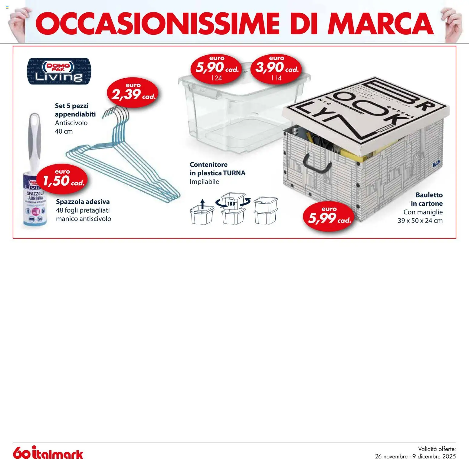 Volantino Italmark del 26.12.2025 | Pagina: 24 | Prodotti: Spazzola, Contenitore, Appendiabiti