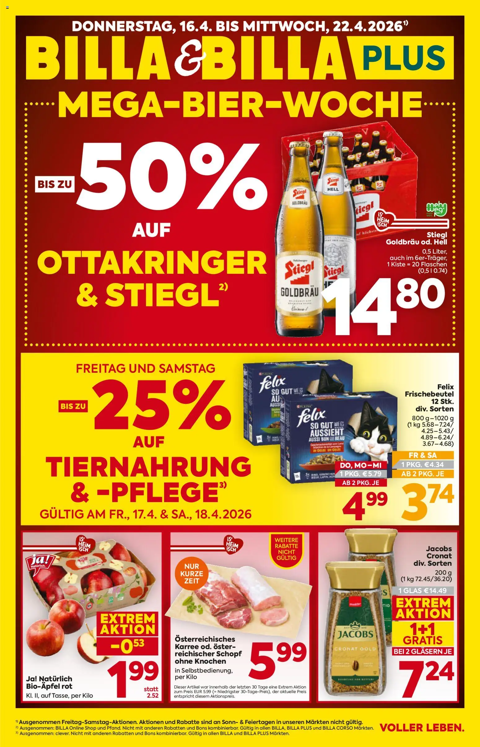 Billa Flugblatt - Kärnten gültig ab 16.04.2026 | Seite: 1